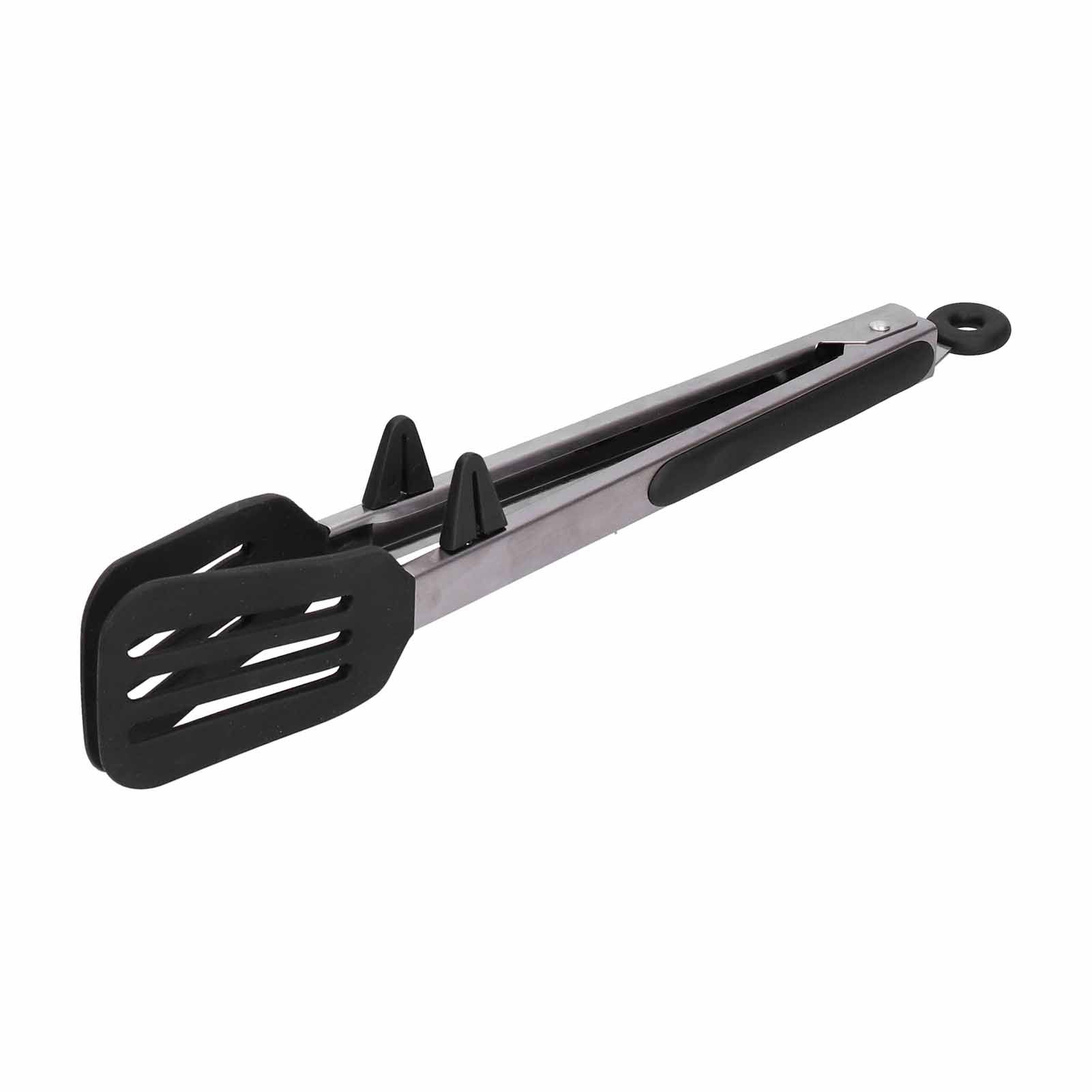 Stainless Steel Silicone Food Spatula Clamp Food Barbecue Steak Tongs Baking view 4