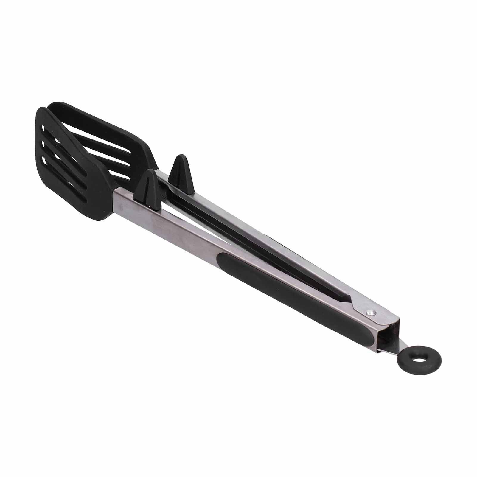 Stainless Steel Silicone Food Spatula Clamp Food Barbecue Steak Tongs Baking view 5
