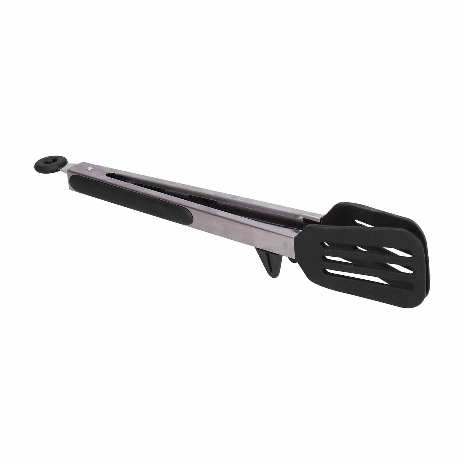 Stainless Steel Silicone Food Spatula Clamp Food Barbecue Steak Tongs Baking view 6
