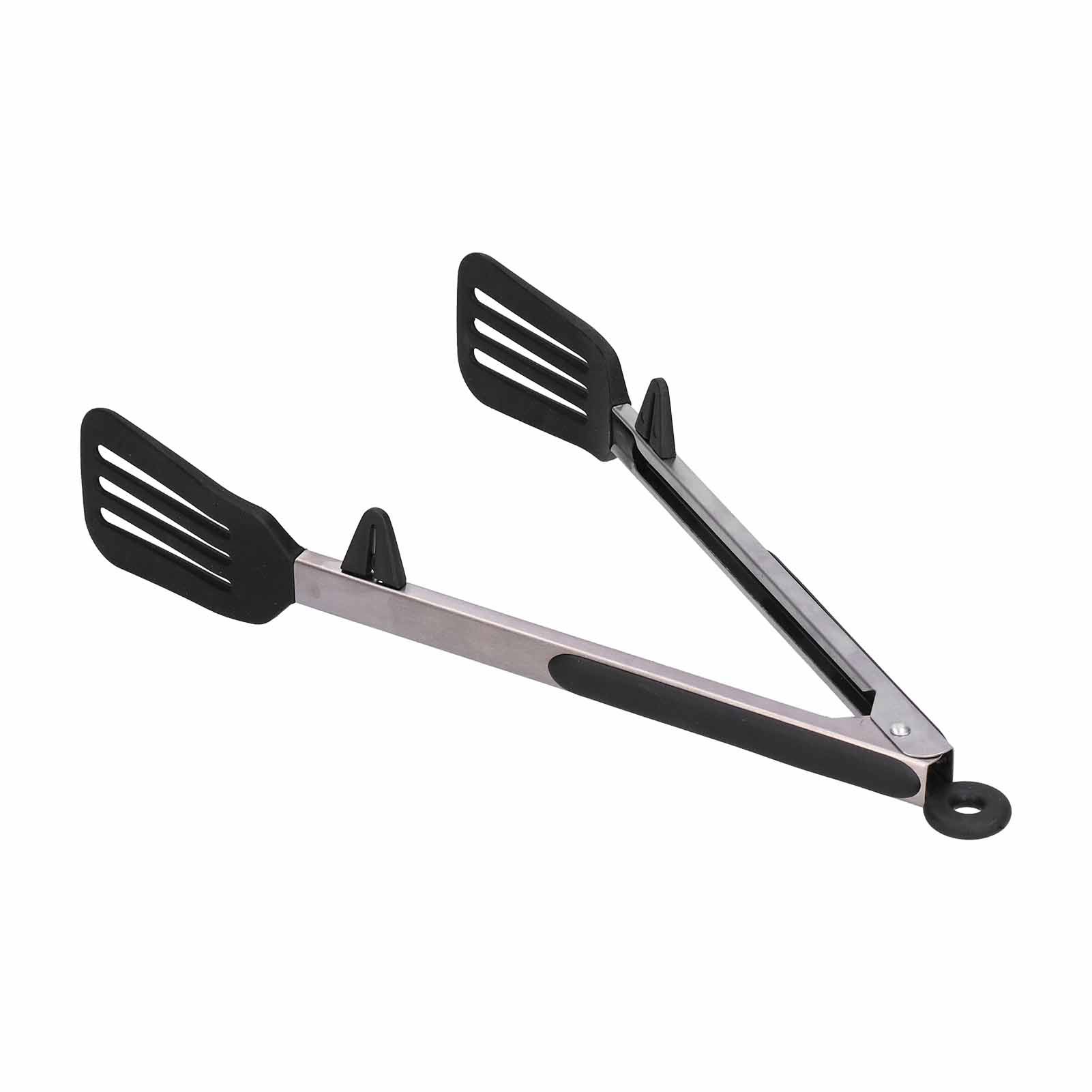 Stainless Steel Silicone Food Spatula Clamp Food Barbecue Steak Tongs Baking view 10