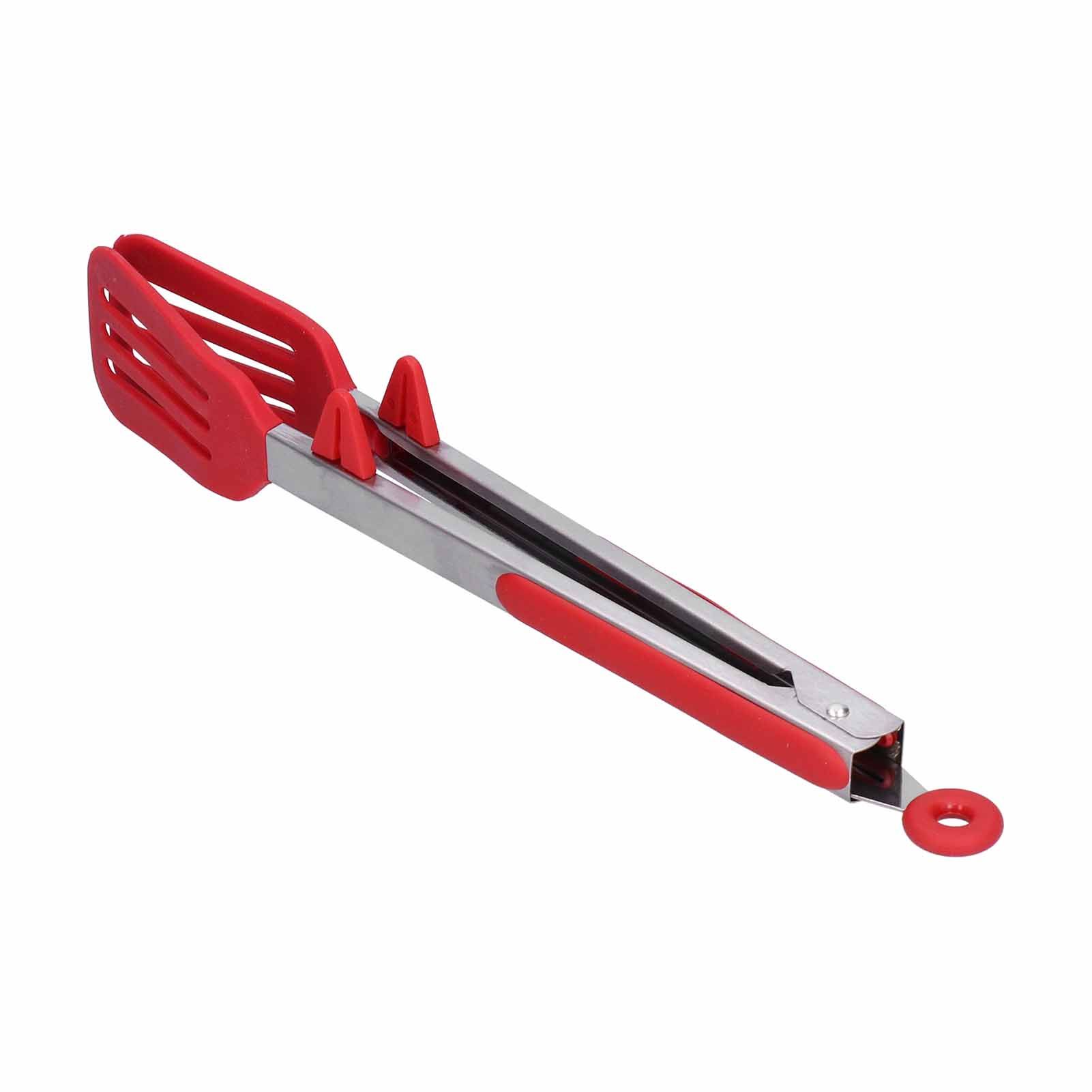 Stainless Steel Silicone Food Spatula Clamp Food Barbecue Steak Tongs Baking view 5