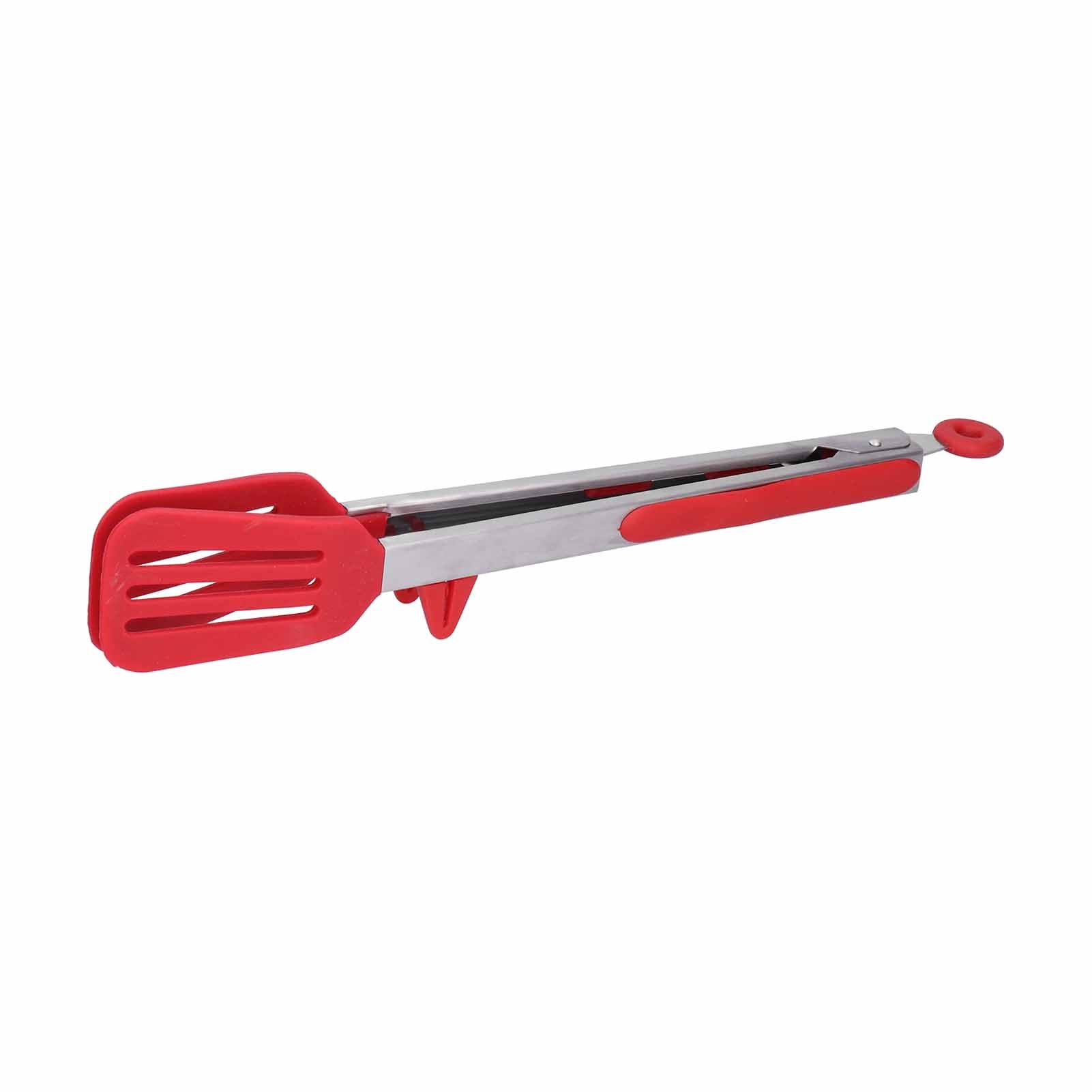 Stainless Steel Silicone Food Spatula Clamp Food Barbecue Steak Tongs Baking view 6