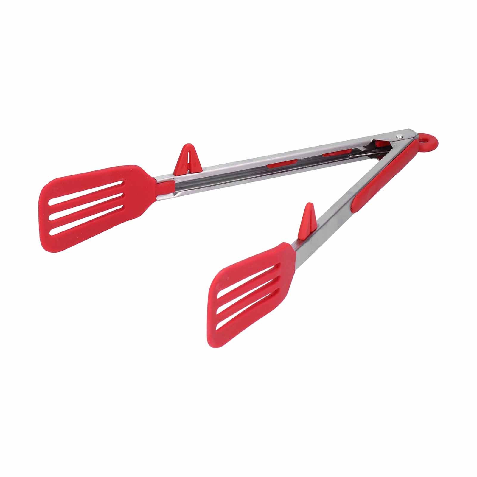 Stainless Steel Silicone Food Spatula Clamp Food Barbecue Steak Tongs Baking view 9