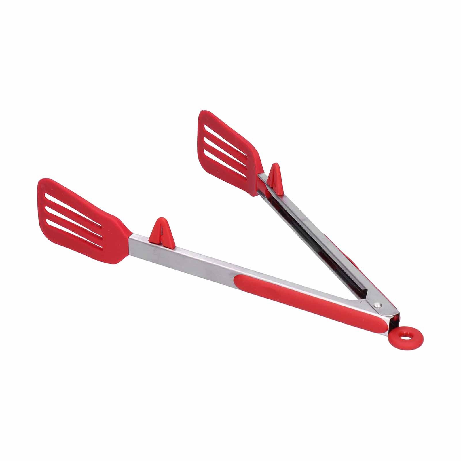 Stainless Steel Silicone Food Spatula Clamp Food Barbecue Steak Tongs Baking view 10