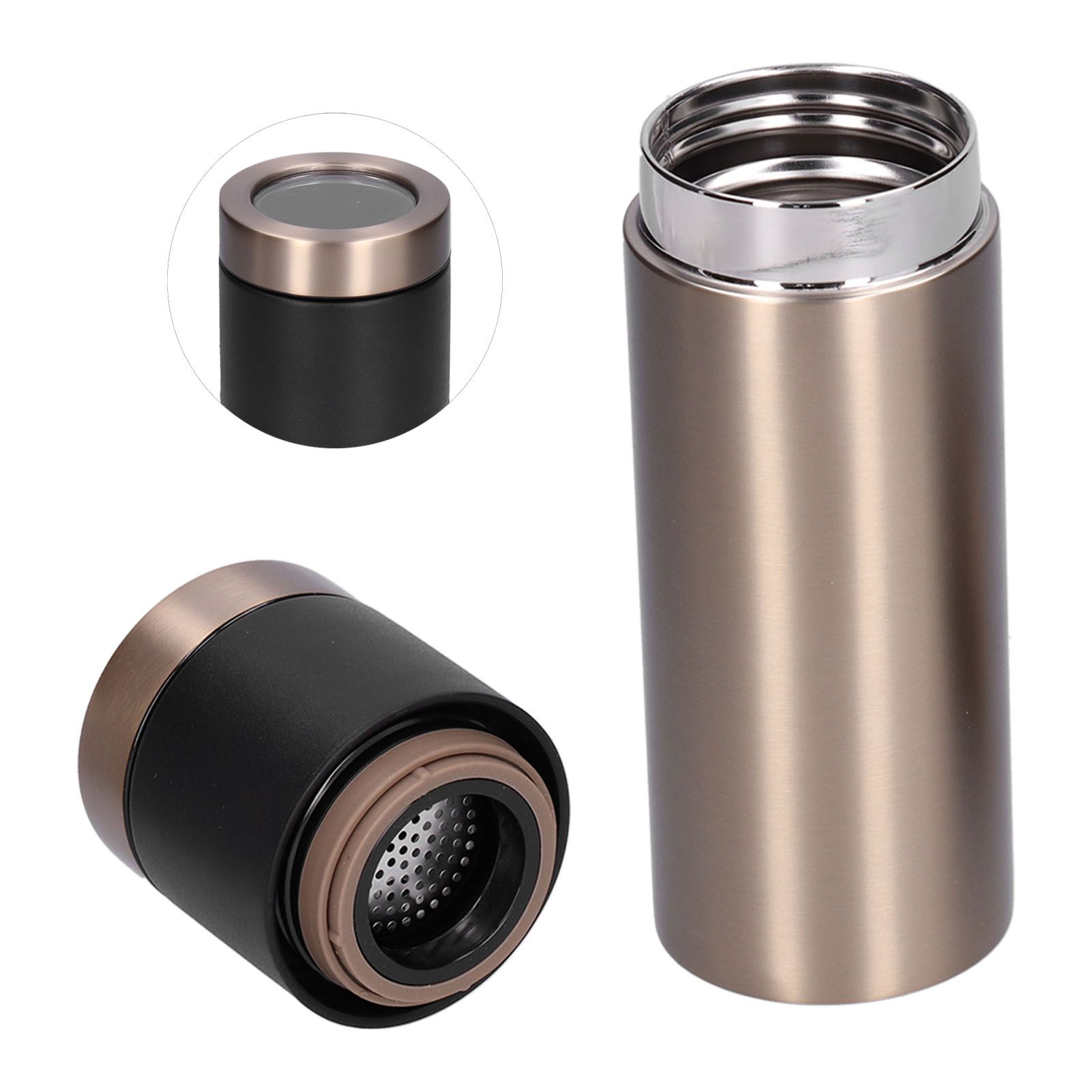 Stainless Steel Coffee Cup with Filter Vacuum Insulated Water Mug Bottle for view 7