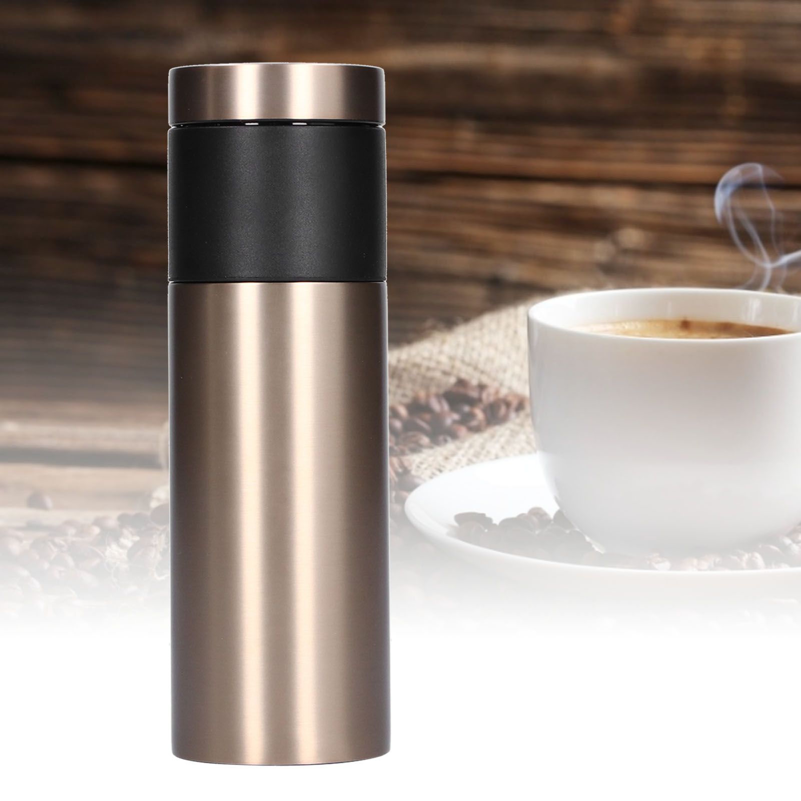 Stainless Steel Coffee Cup with Filter Vacuum Insulated Water Mug Bottle for view 11
