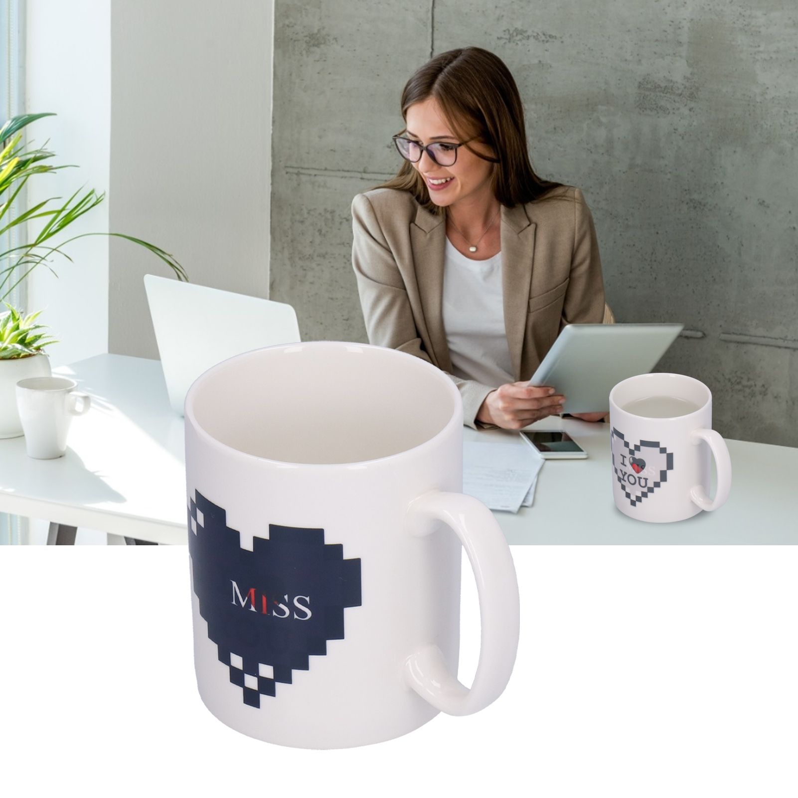 Color Changing Mug Originality Love Pattern Ceramic Coffee Cup Milk Mug for view 11