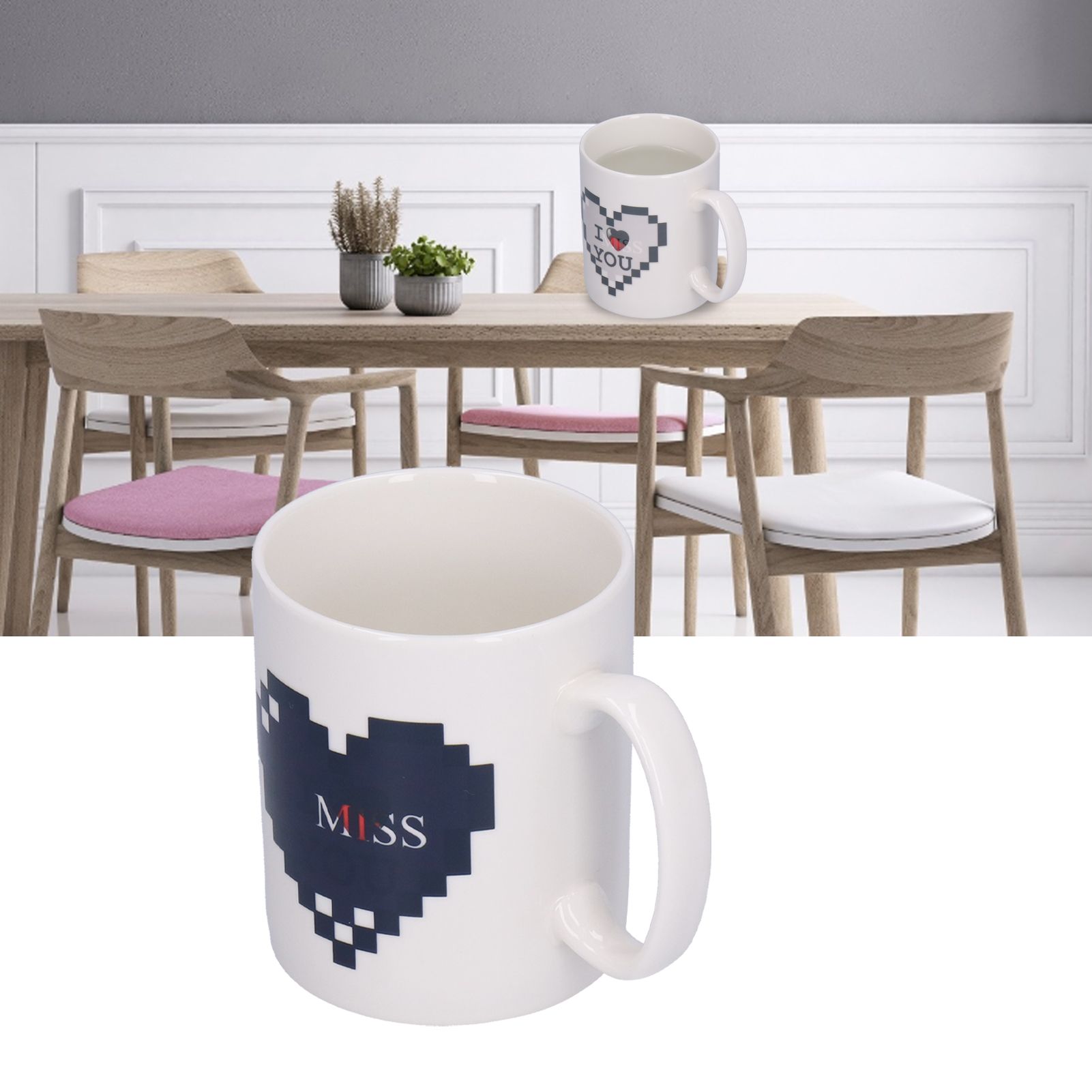 Color Changing Mug Originality Love Pattern Ceramic Coffee Cup Milk Mug for view 12