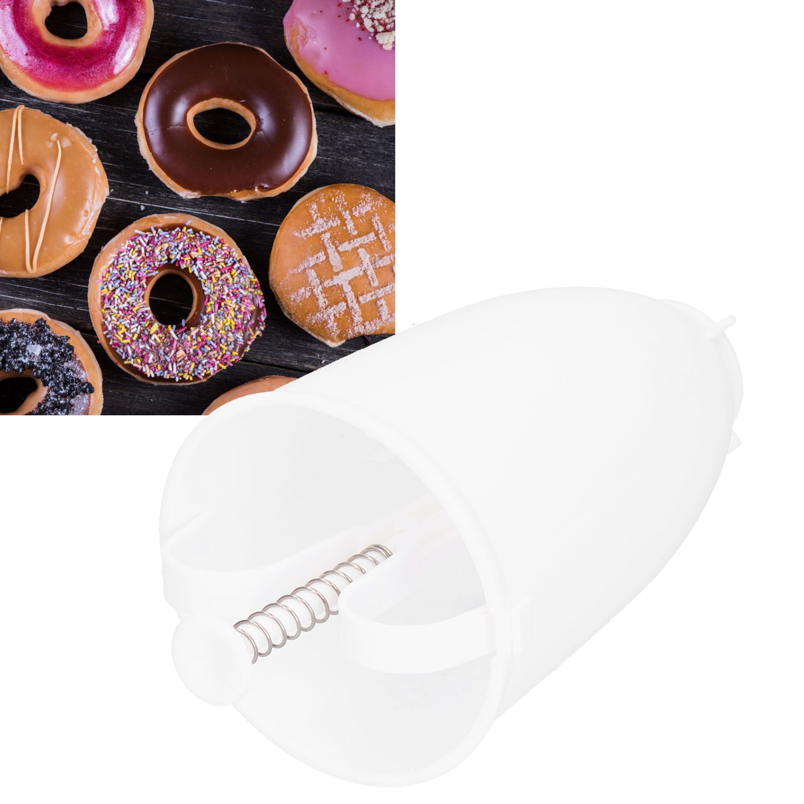 DIY Donut Maker Food Grade Manual Biscuits Doughnut Making Mold Kitchen Baking view 11
