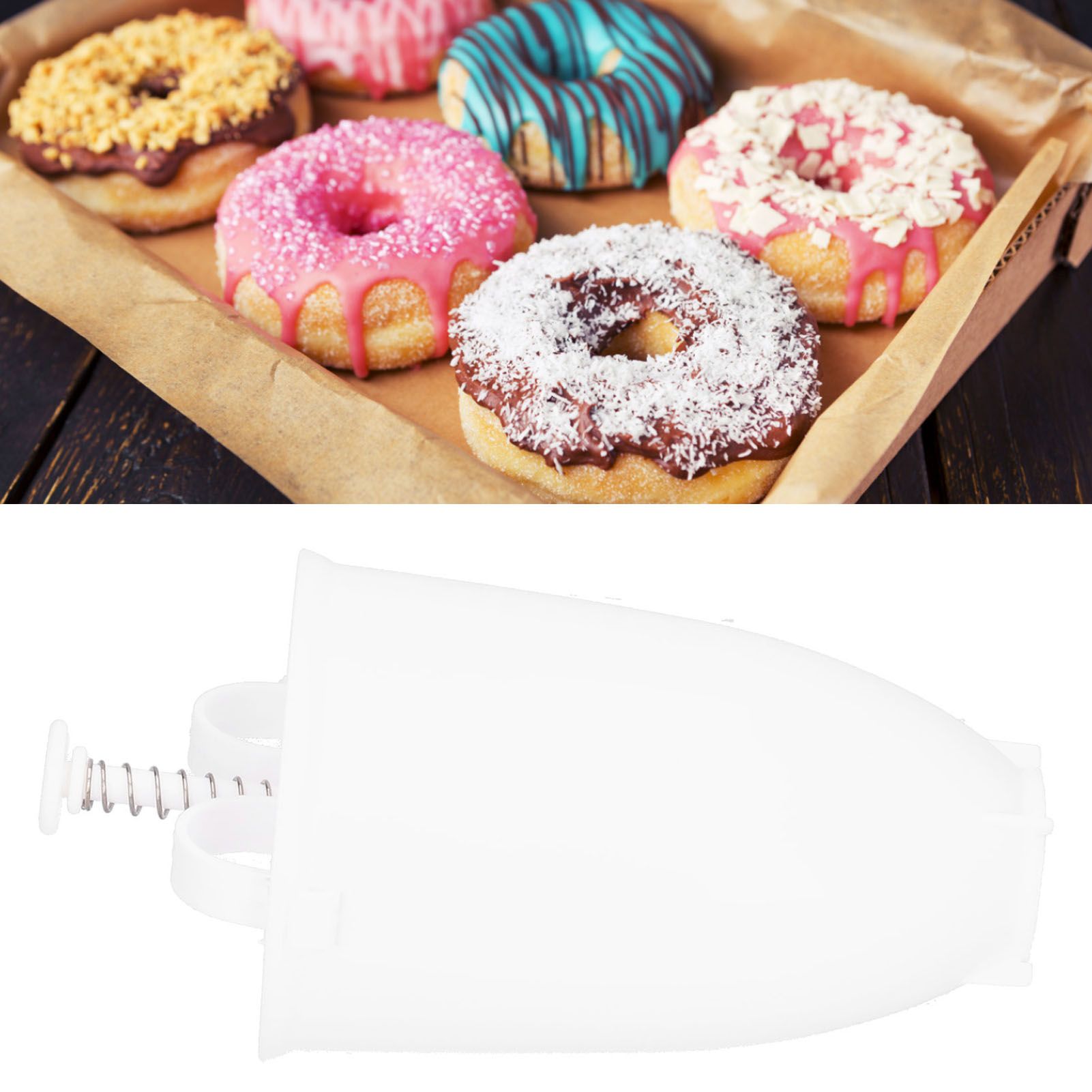 DIY Donut Maker Food Grade Manual Biscuits Doughnut Making Mold Kitchen Baking view 12
