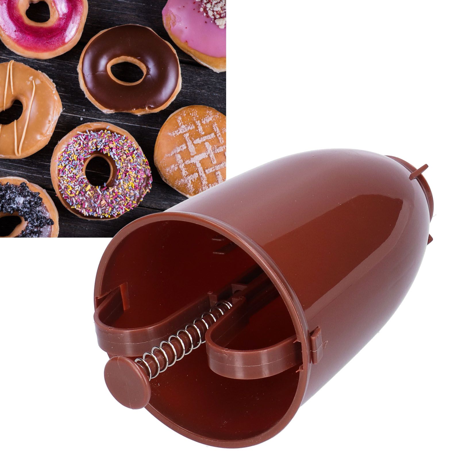 DIY Donut Maker Food Grade Manual Biscuits Doughnut Making Mold Kitchen Baking view 11