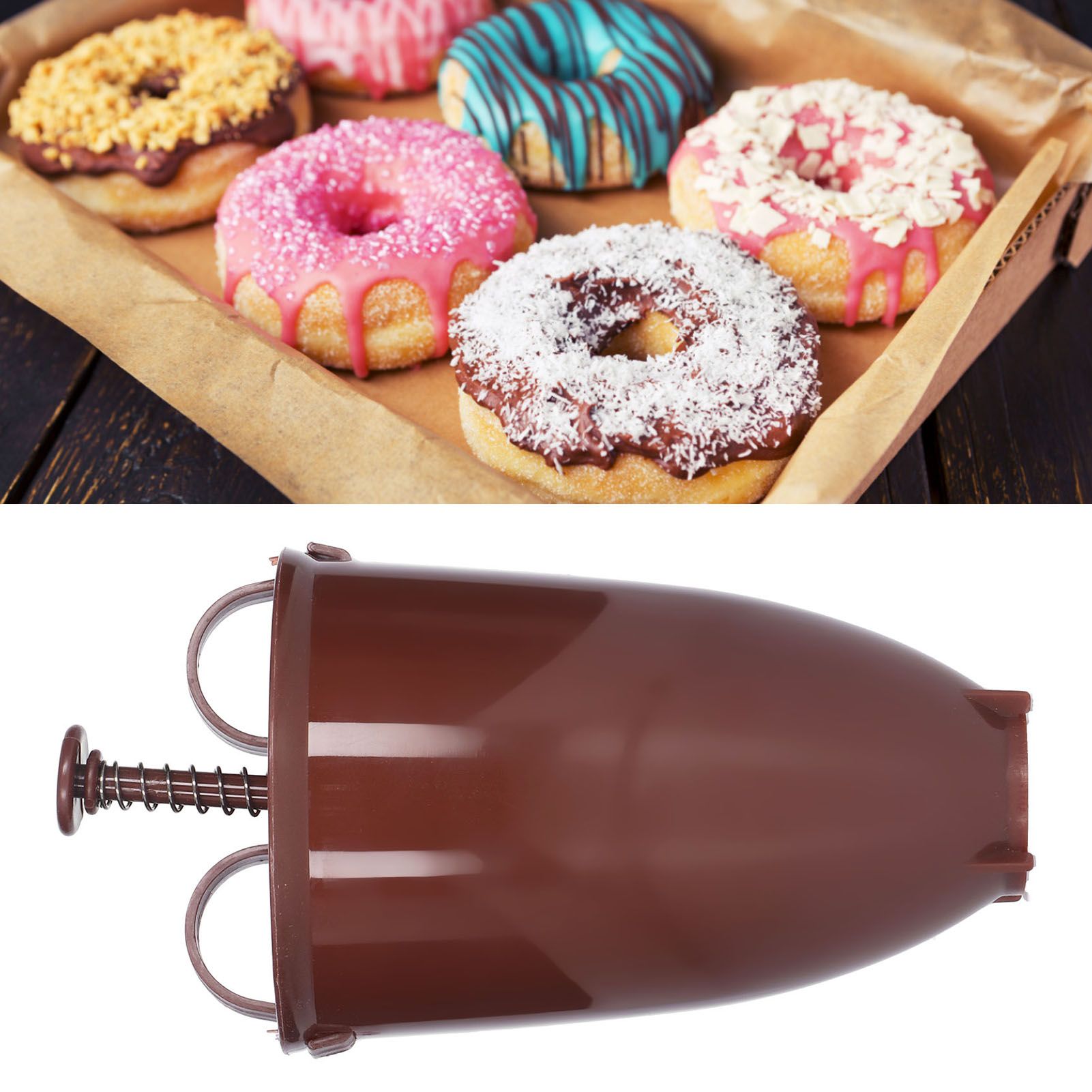 DIY Donut Maker Food Grade Manual Biscuits Doughnut Making Mold Kitchen Baking view 12