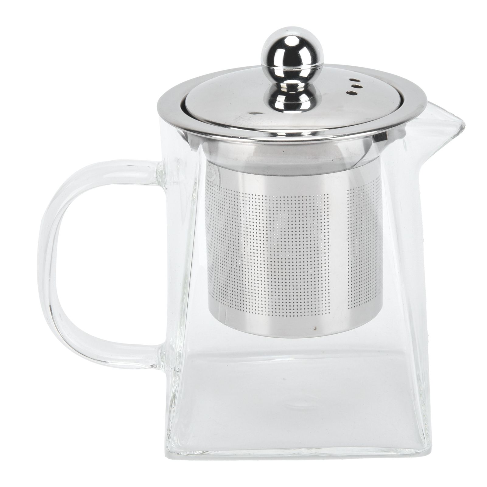 Transparent Glass Teapot with Removable 304 Stainless Steel Filter Tea Kettle view 2