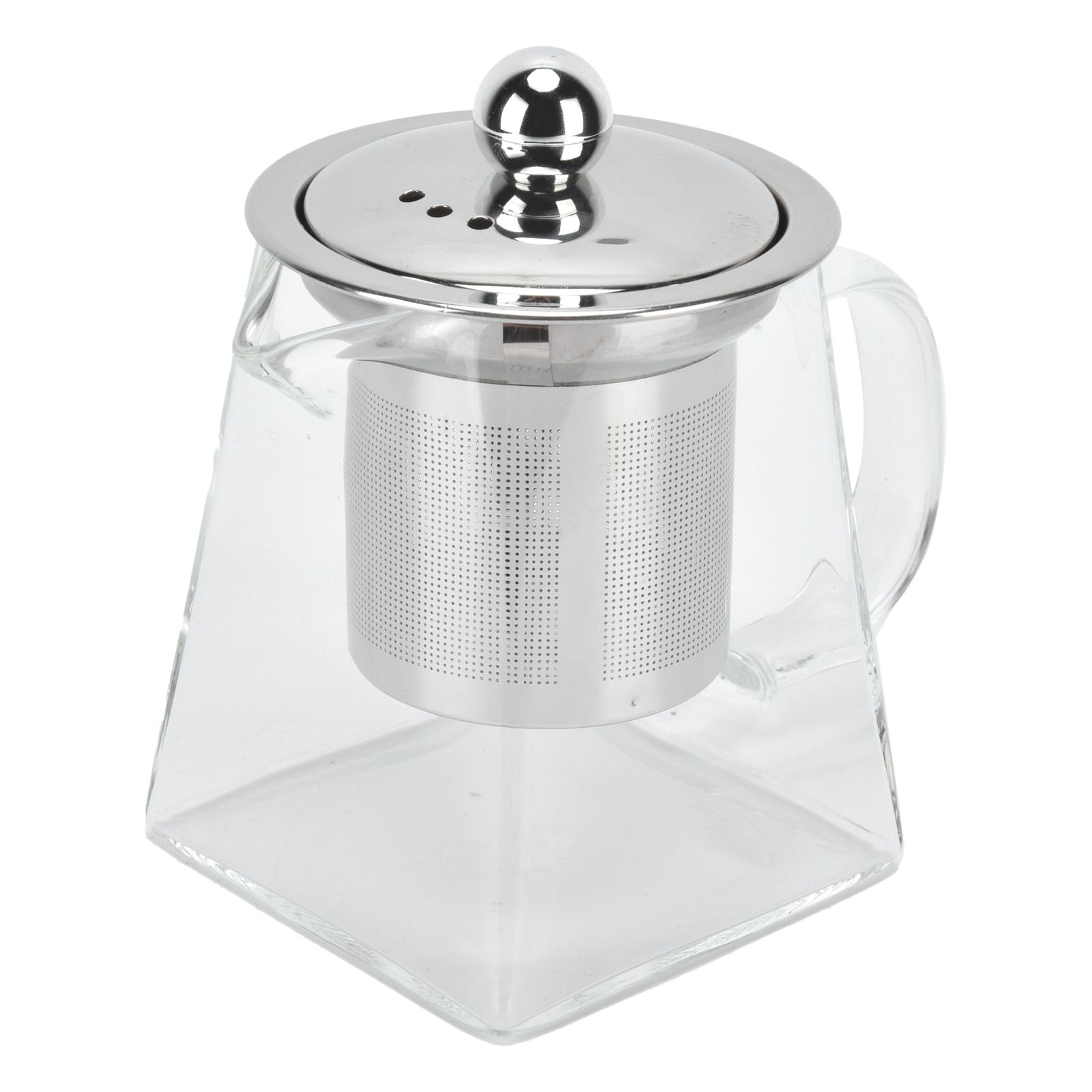 Transparent Glass Teapot with Removable 304 Stainless Steel Filter Tea Kettle view 3