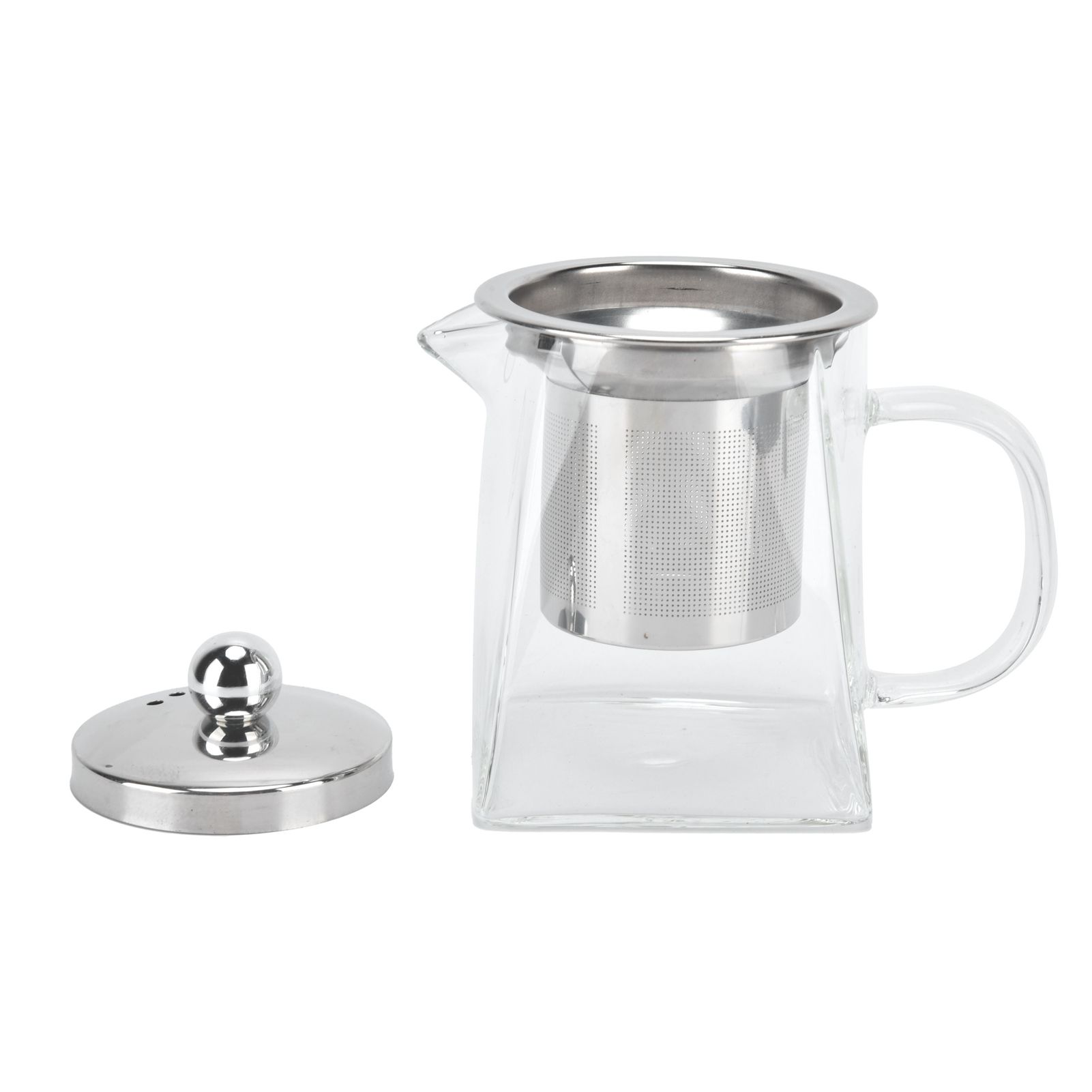 Transparent Glass Teapot with Removable 304 Stainless Steel Filter Tea Kettle view 5