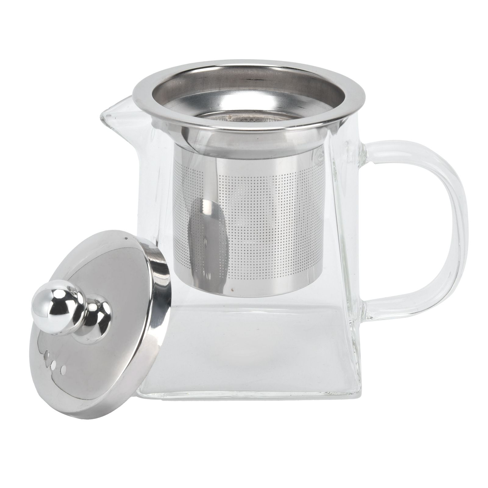 Transparent Glass Teapot with Removable 304 Stainless Steel Filter Tea Kettle view 6
