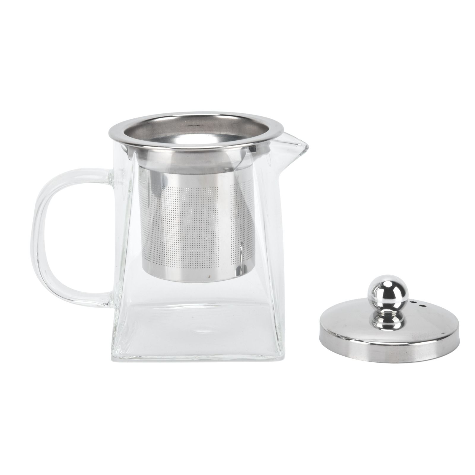 Transparent Glass Teapot with Removable 304 Stainless Steel Filter Tea Kettle view 8