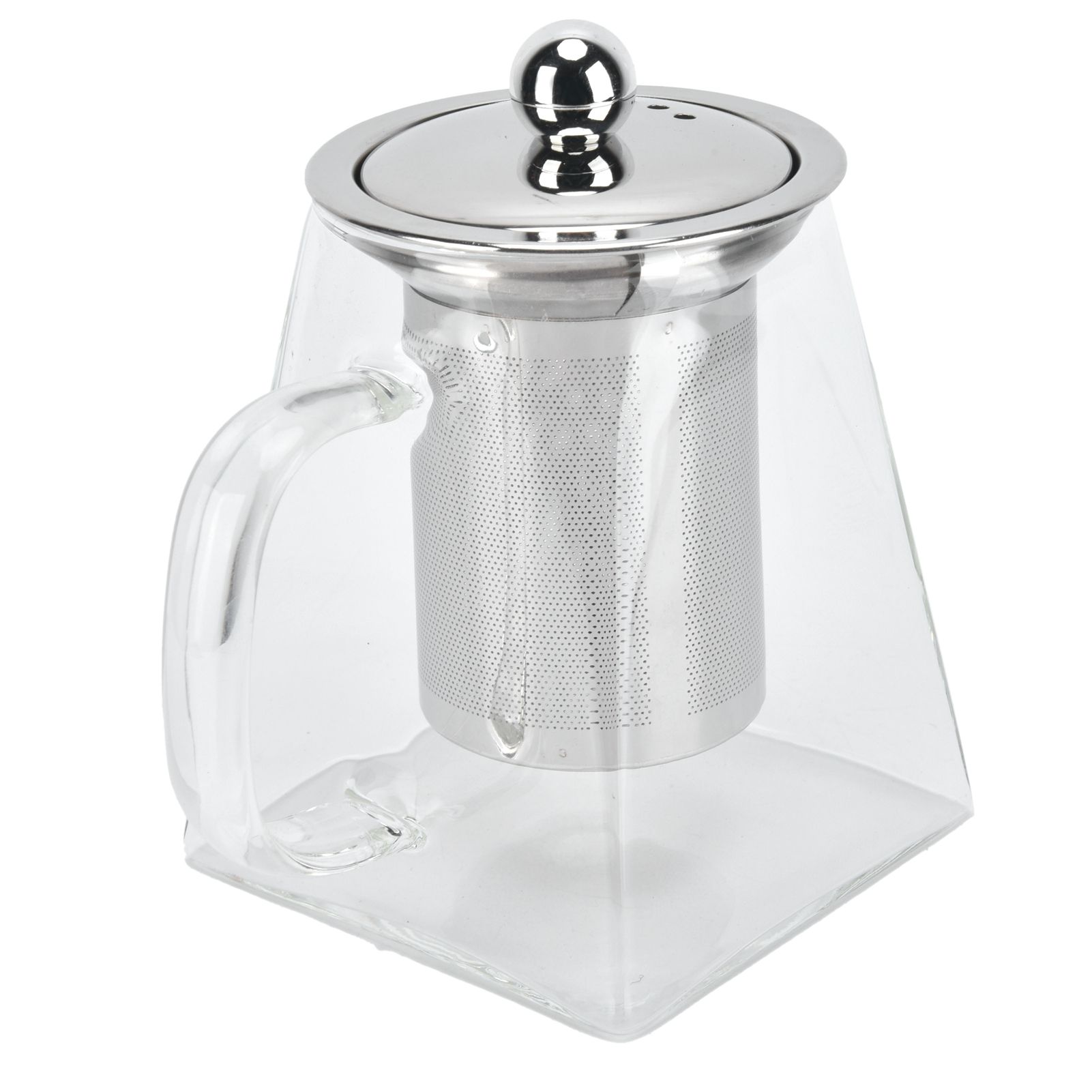 Transparent Glass Teapot with Removable 304 Stainless Steel Filter Tea Kettle view 4