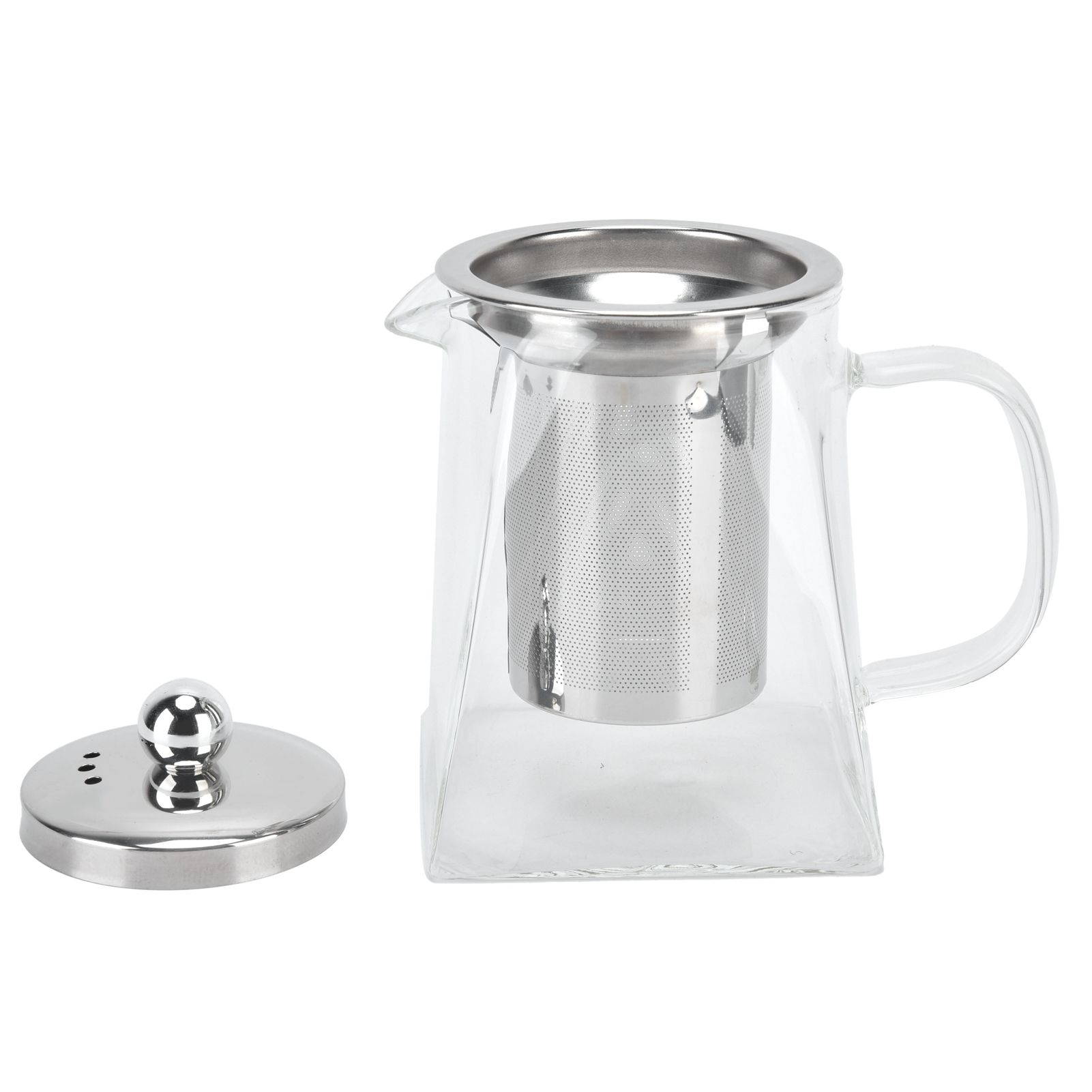 Transparent Glass Teapot with Removable 304 Stainless Steel Filter Tea Kettle view 10