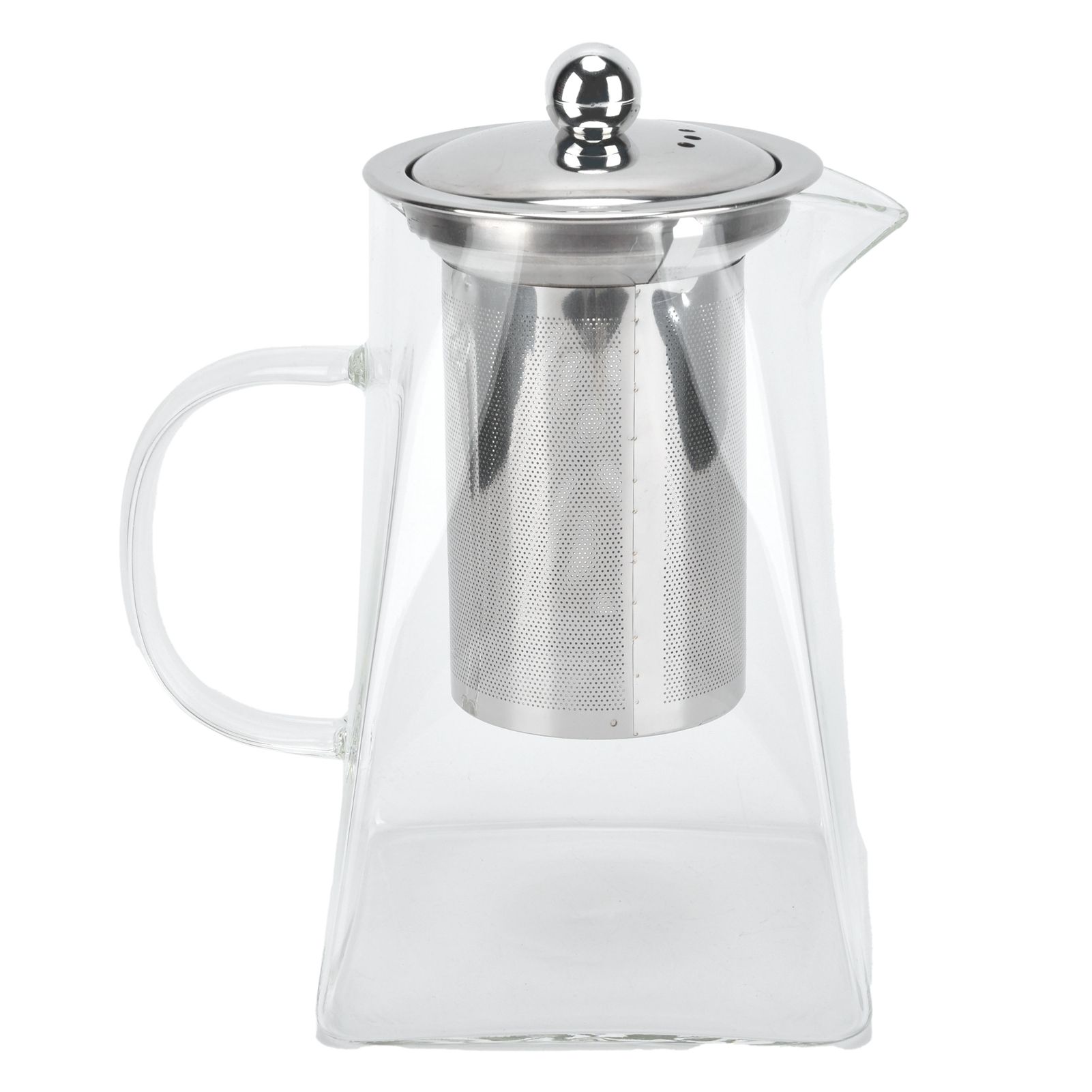 Transparent Glass Teapot with Removable 304 Stainless Steel Filter Tea Kettle view 2