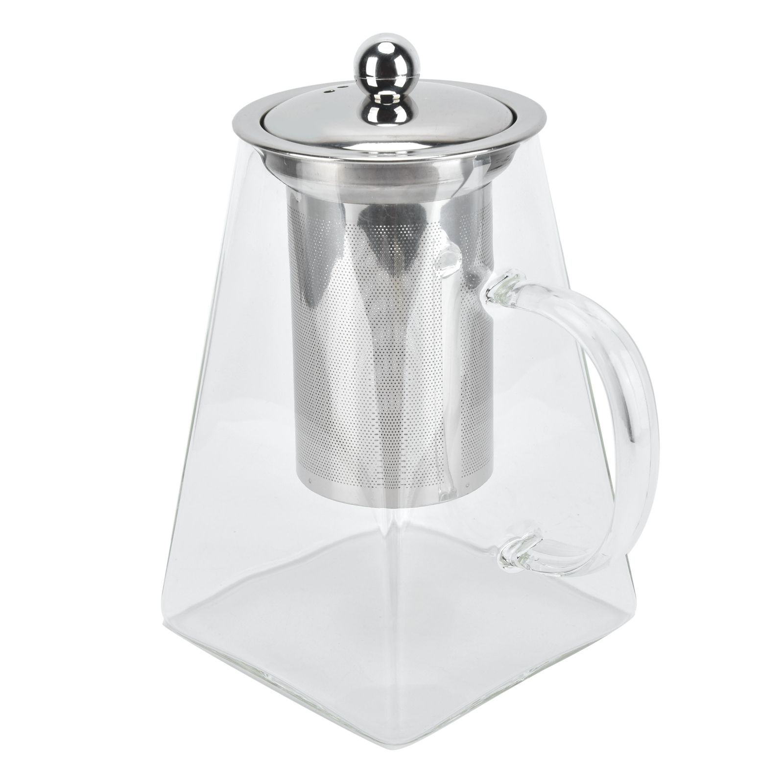 Transparent Glass Teapot with Removable 304 Stainless Steel Filter Tea Kettle view 3