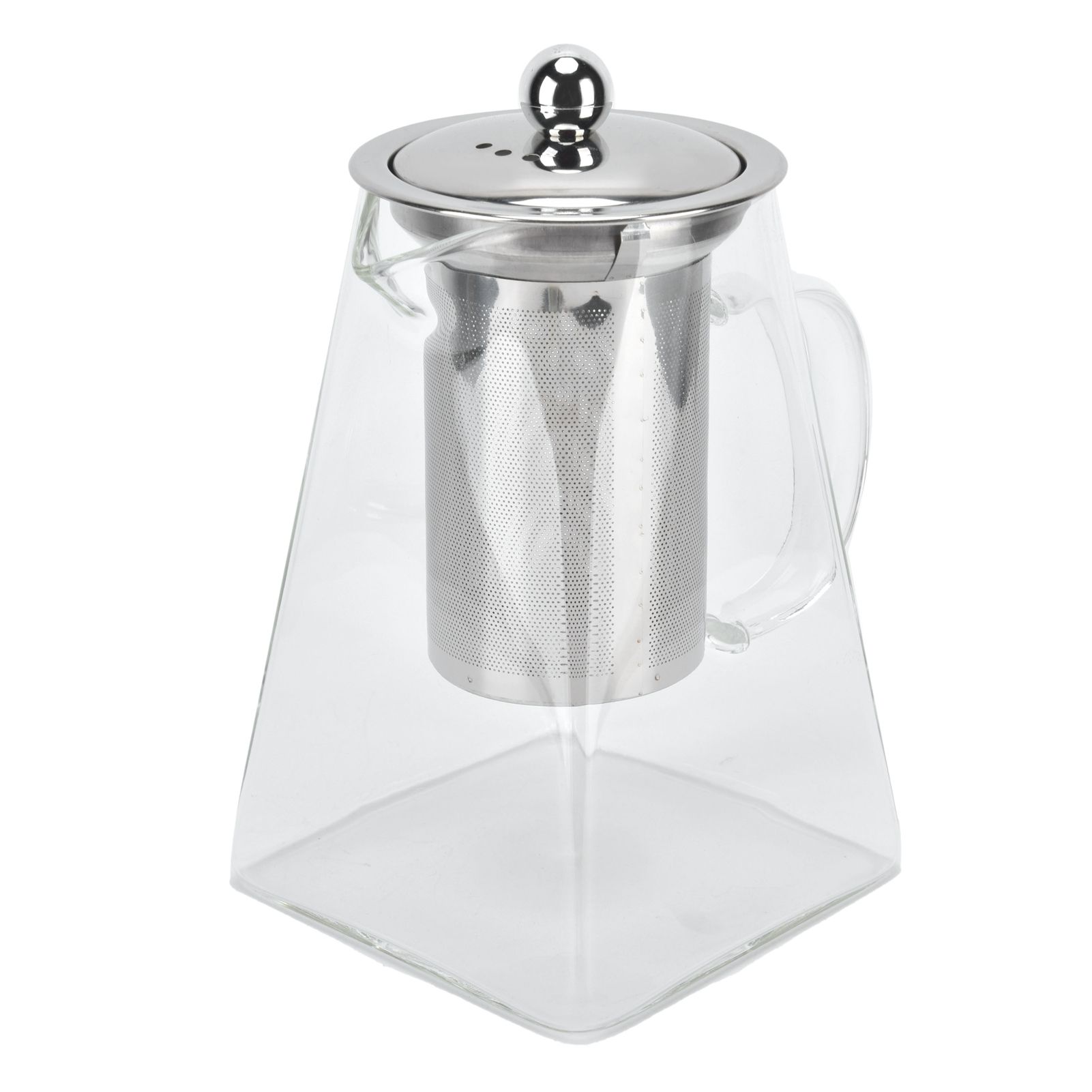 Transparent Glass Teapot with Removable 304 Stainless Steel Filter Tea Kettle view 4