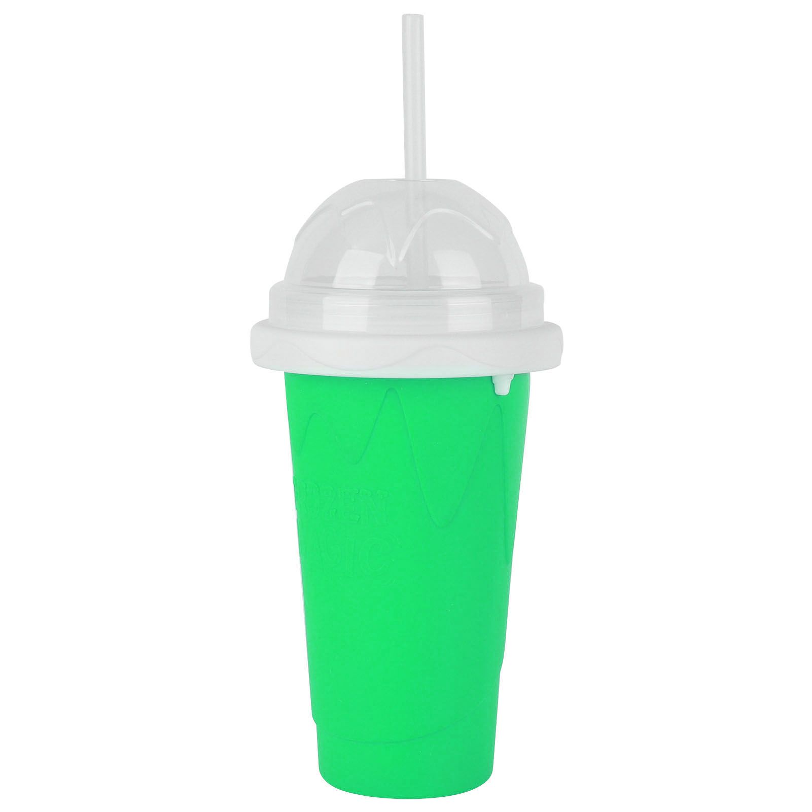 400ml Silicone Cup Reusable Portable Double Layer Squeeze Freeze Smoothie Cup