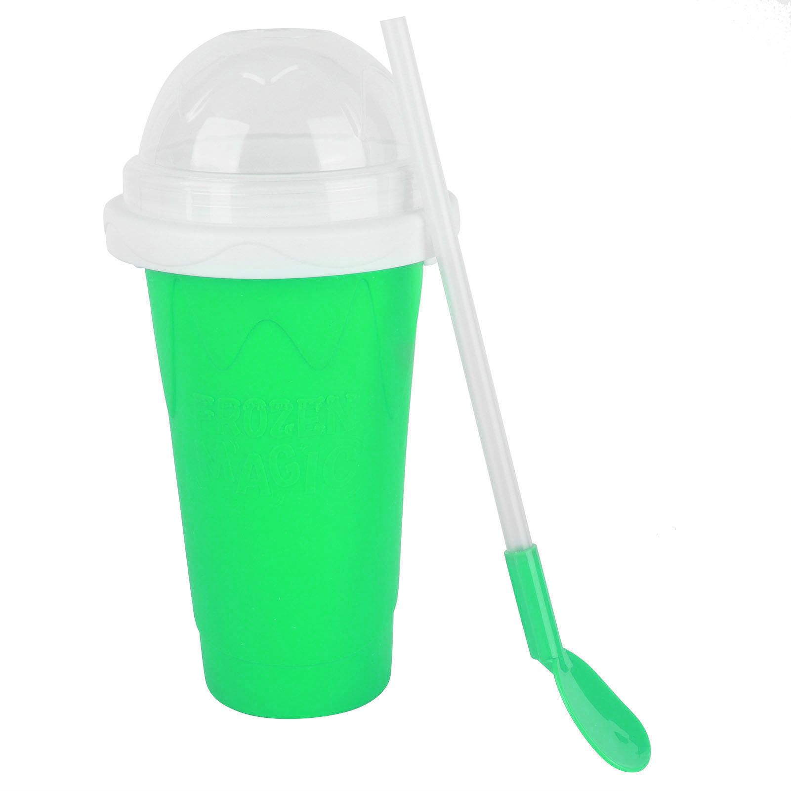 400ml Silicone Cup Reusable Portable Double Layer Squeeze Freeze Smoothie Cup view 3