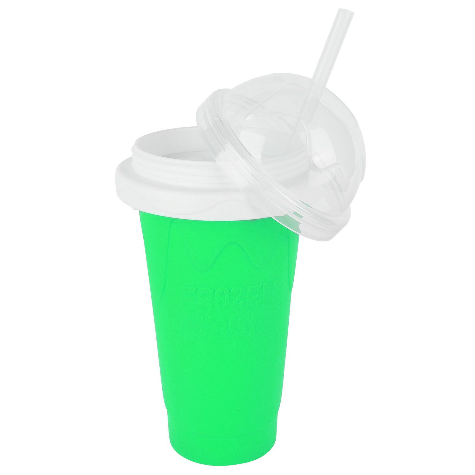 400ml Silicone Cup Reusable Portable Double Layer Squeeze Freeze Smoothie Cup view 5