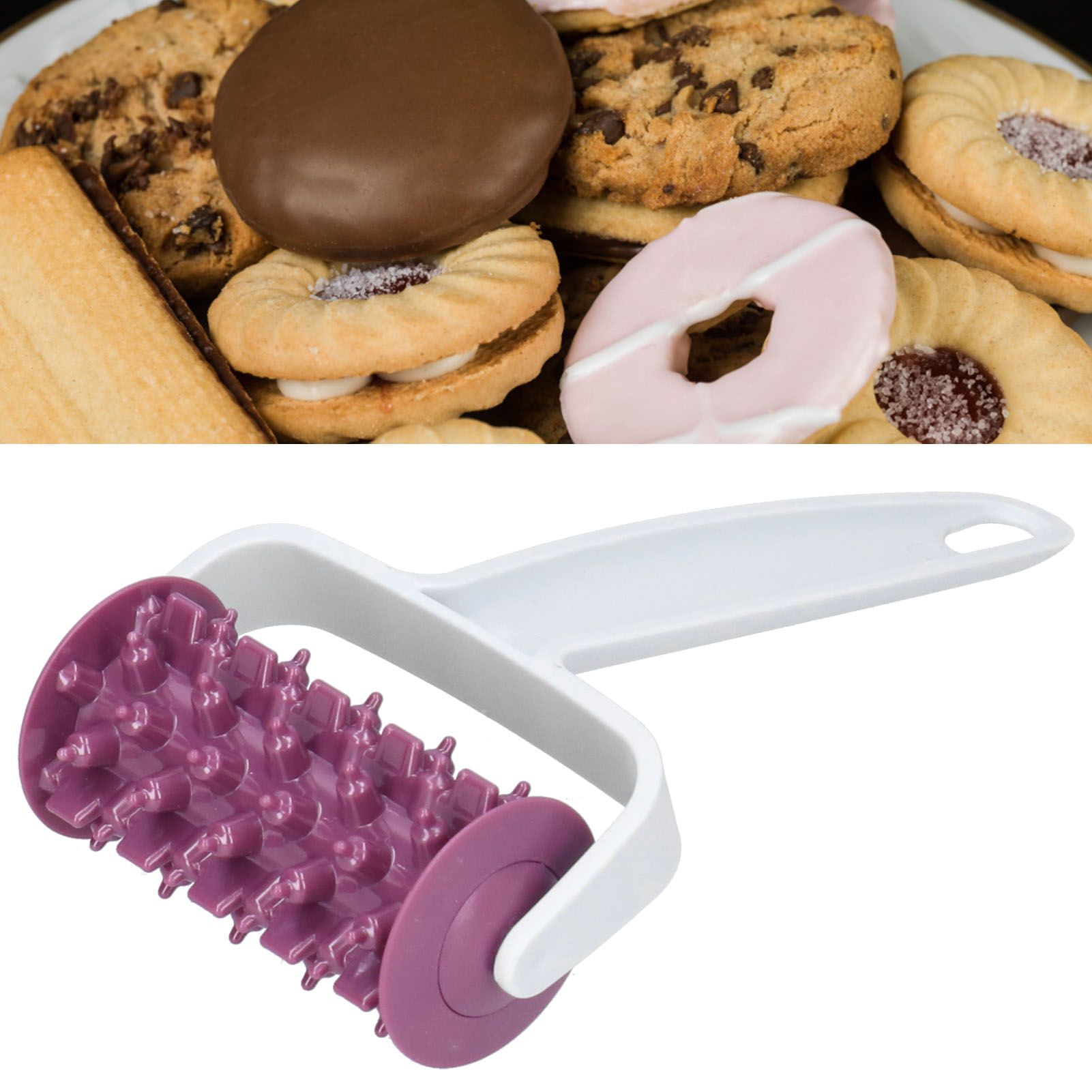 DIY Dough Roller Innovative ABS Pastry Roller Baking Accessory for Biscuits view 11