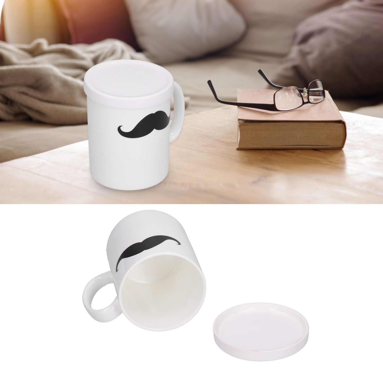 Innovative Thermal Induction Mug with Lid Color Changing Cup Coffee Mug for view 12