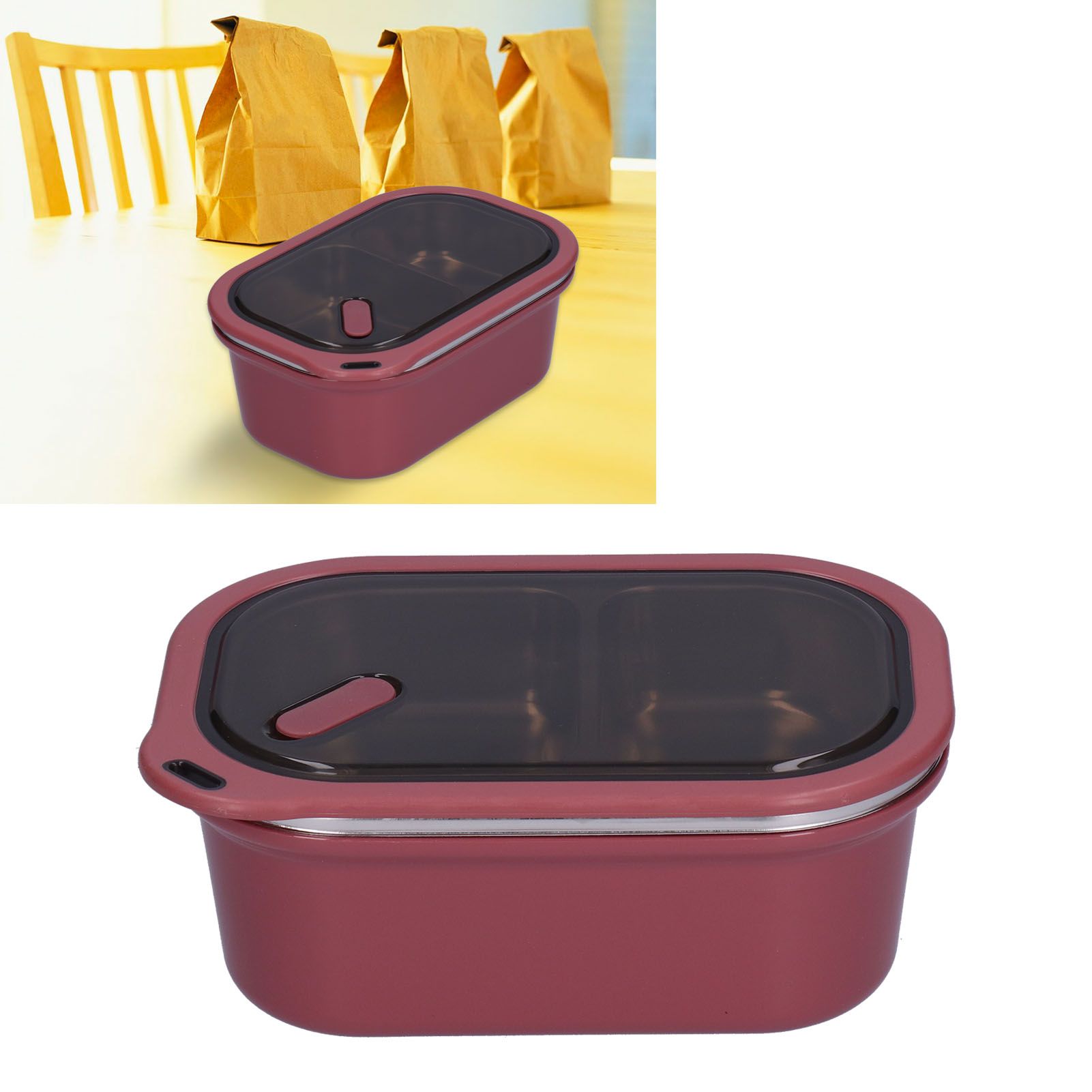 1.2L Stainless Steel Bento Box Doublelayer LeakProof Sealed Food Container view 12