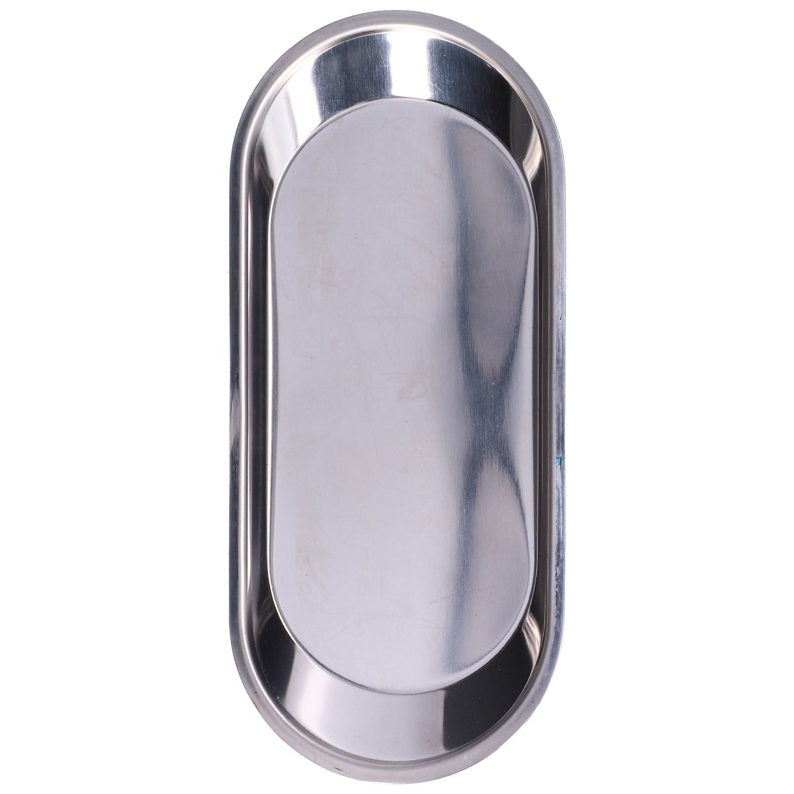 Small Plate Oval Thickened Stainless Steel MultiPurpose Storage Tray for Home view 2