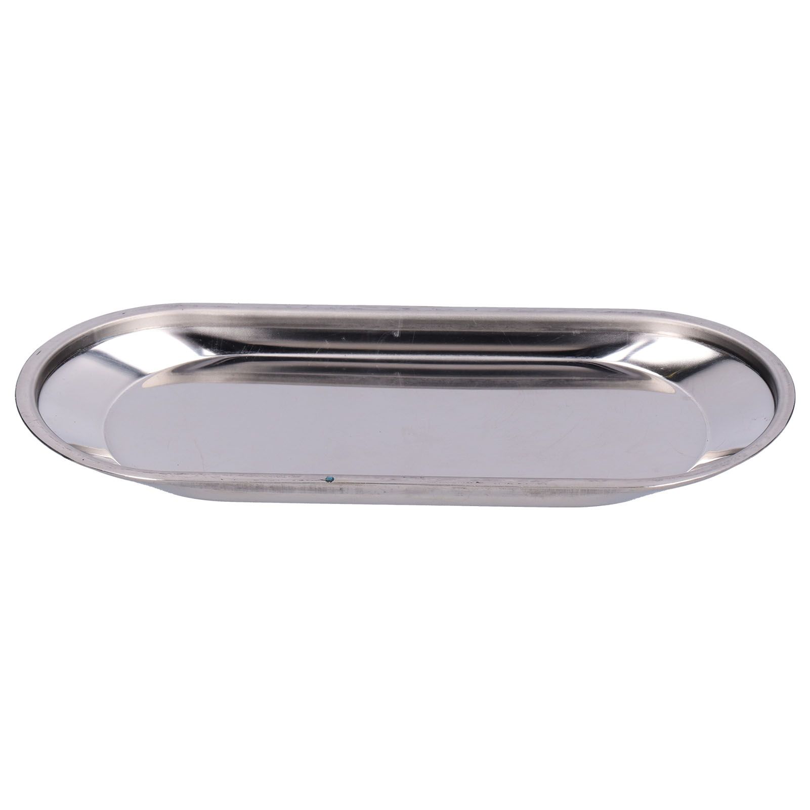 Small Plate Oval Thickened Stainless Steel MultiPurpose Storage Tray for Home view 3