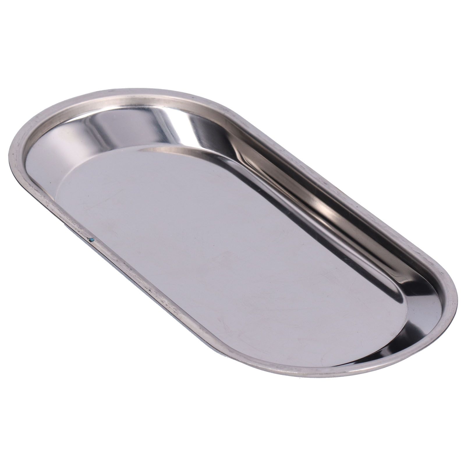 Small Plate Oval Thickened Stainless Steel MultiPurpose Storage Tray for Home view 4