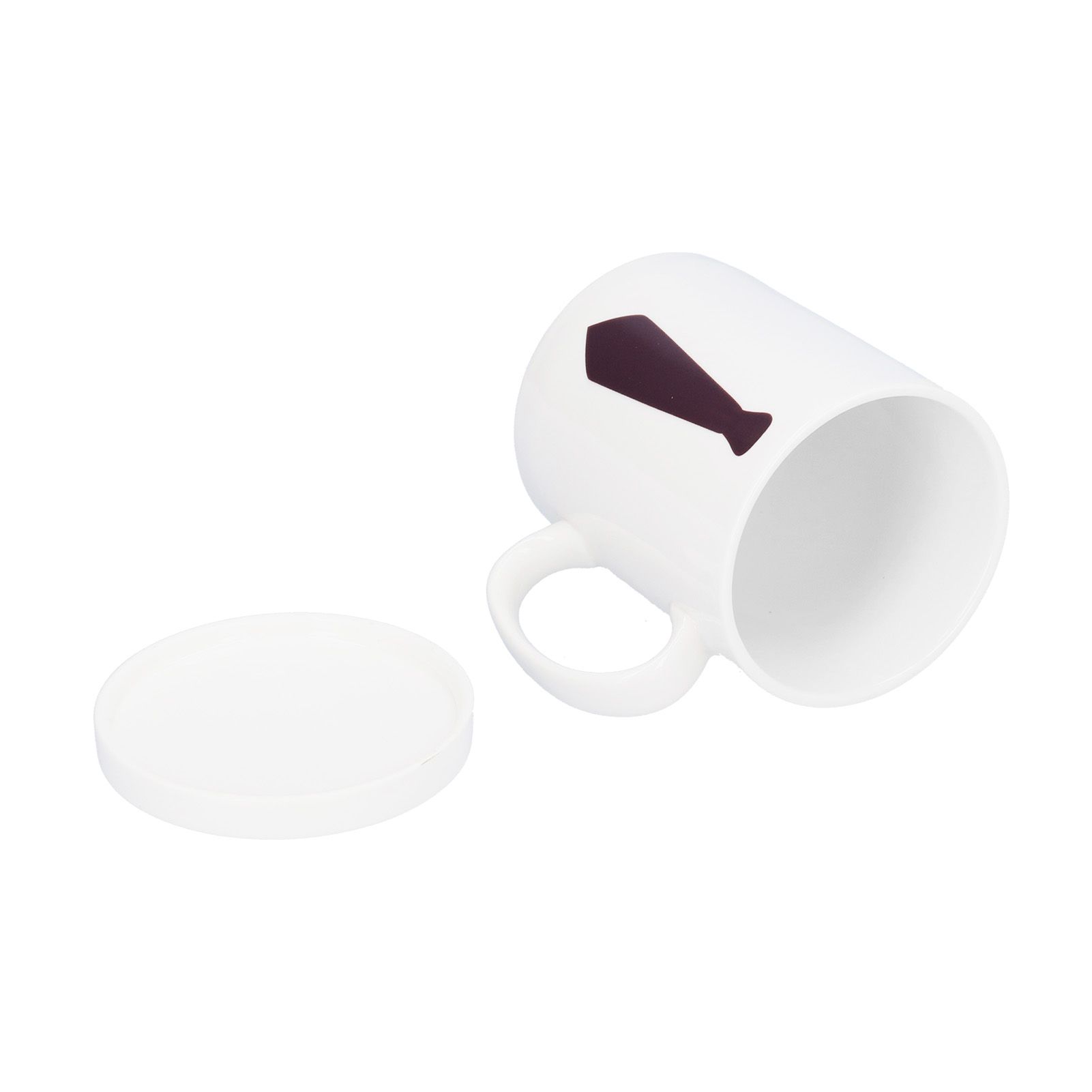 Necktie Pattern Color Changing Cup ThermoSensitive Coffee Mug with Cover for view 10