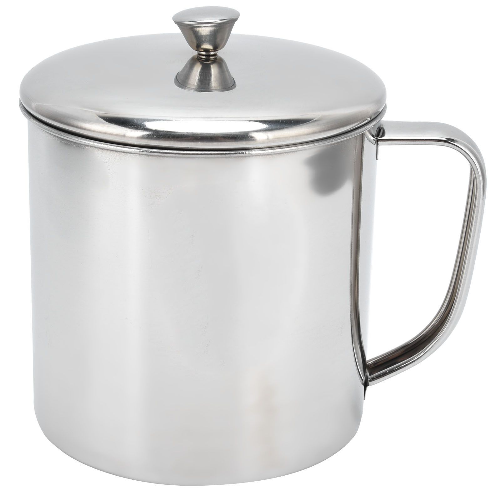 Tea Cup Portable 304 Stainless Steel Water Cup with Lid Handle Drinking Milk view 2