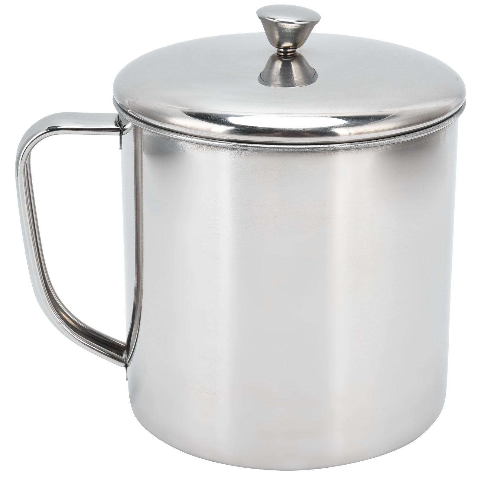 Tea Cup Portable 304 Stainless Steel Water Cup with Lid Handle Drinking Milk view 3