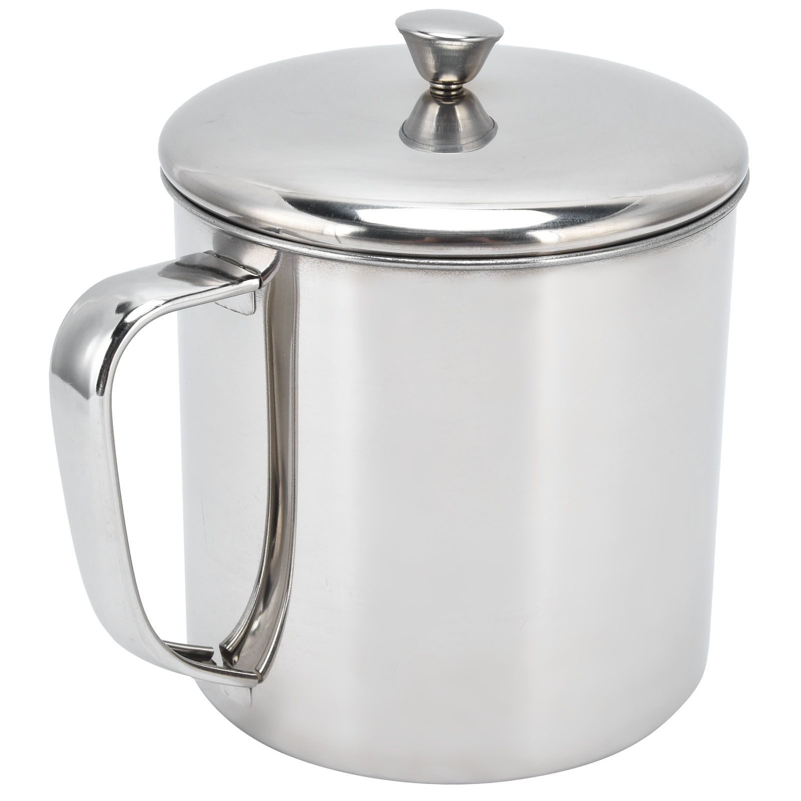 Tea Cup Portable 304 Stainless Steel Water Cup with Lid Handle Drinking Milk view 4