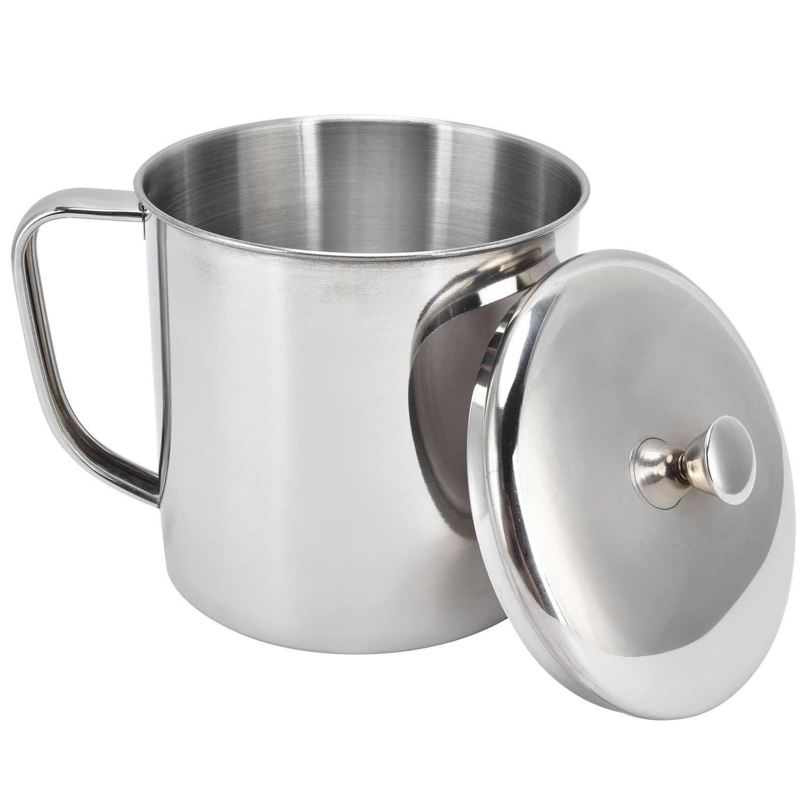 Tea Cup Portable 304 Stainless Steel Water Cup with Lid Handle Drinking Milk view 5