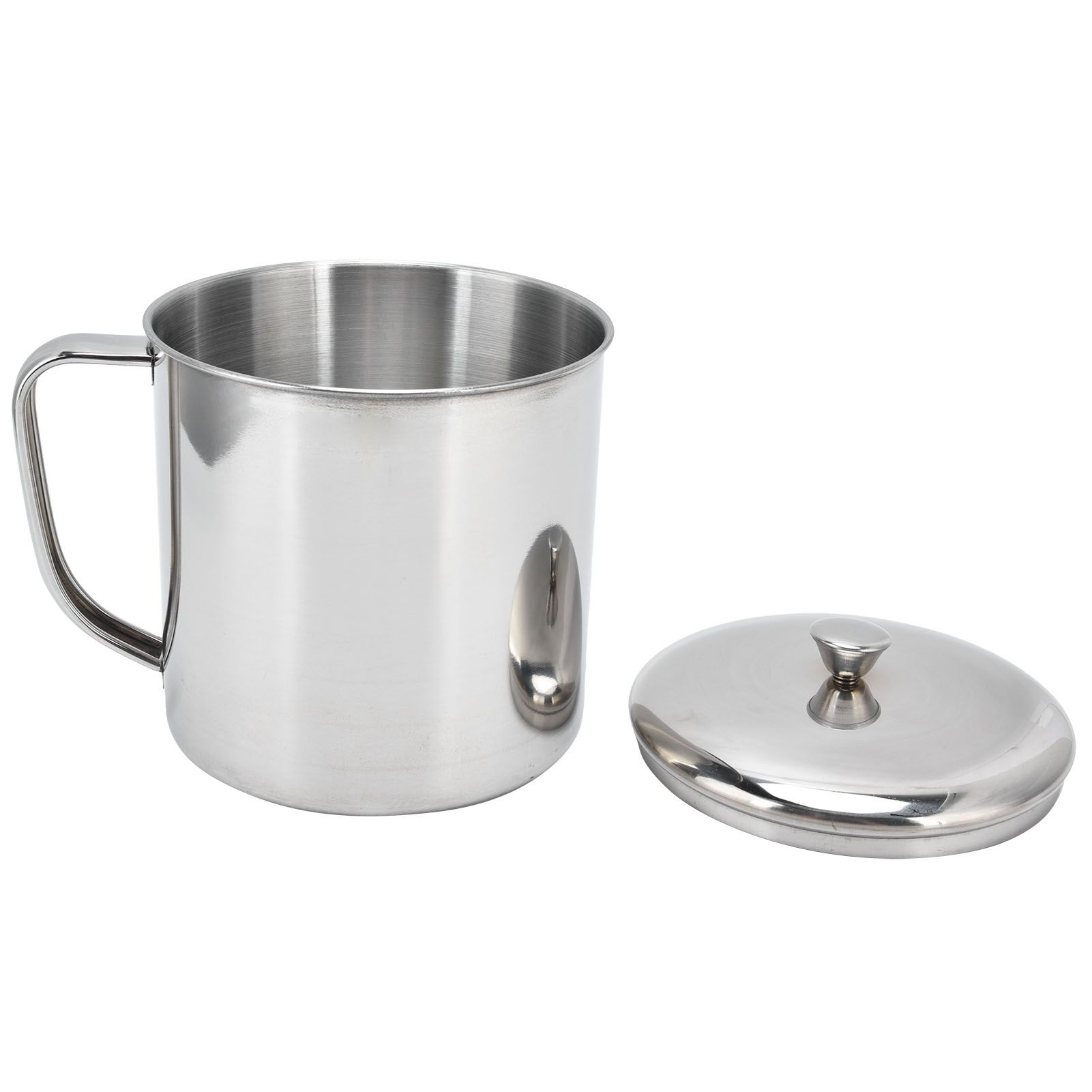 Tea Cup Portable 304 Stainless Steel Water Cup with Lid Handle Drinking Milk view 6