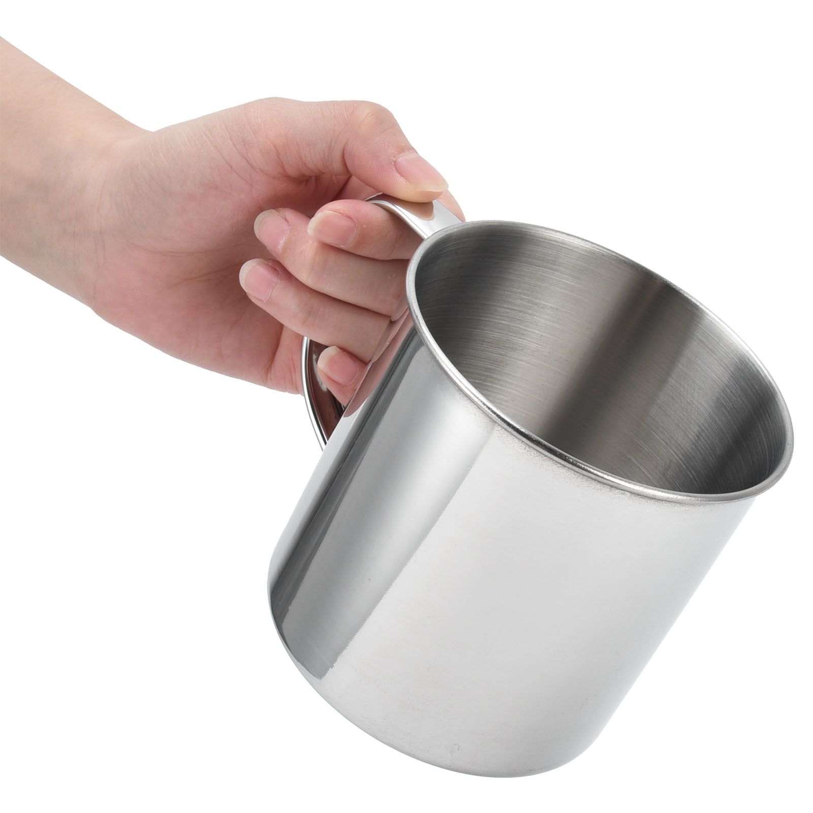 Tea Cup Portable 304 Stainless Steel Water Cup with Lid Handle Drinking Milk view 10