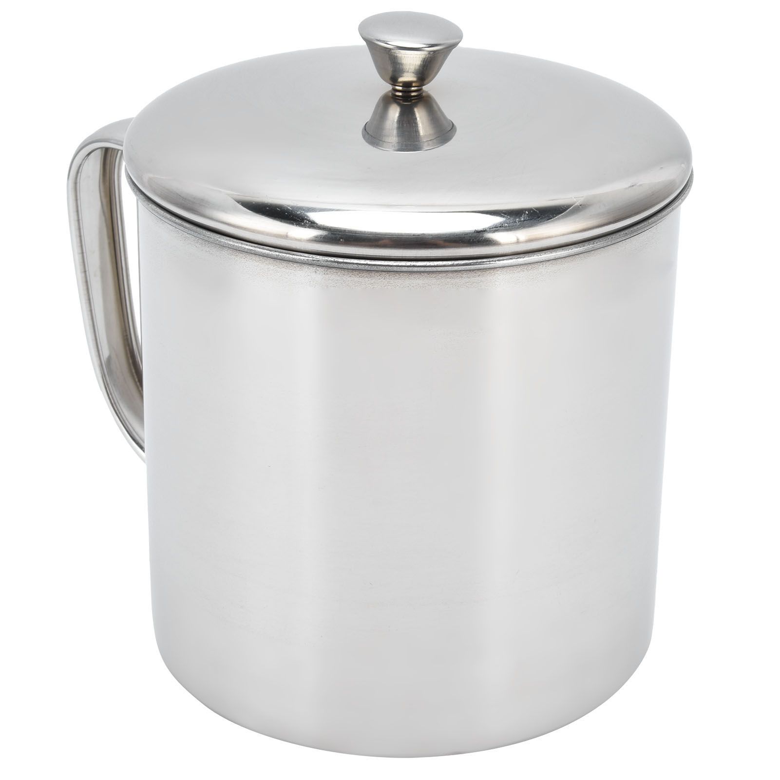 Tea Cup Portable 304 Stainless Steel Water Cup with Lid Handle Drinking Milk