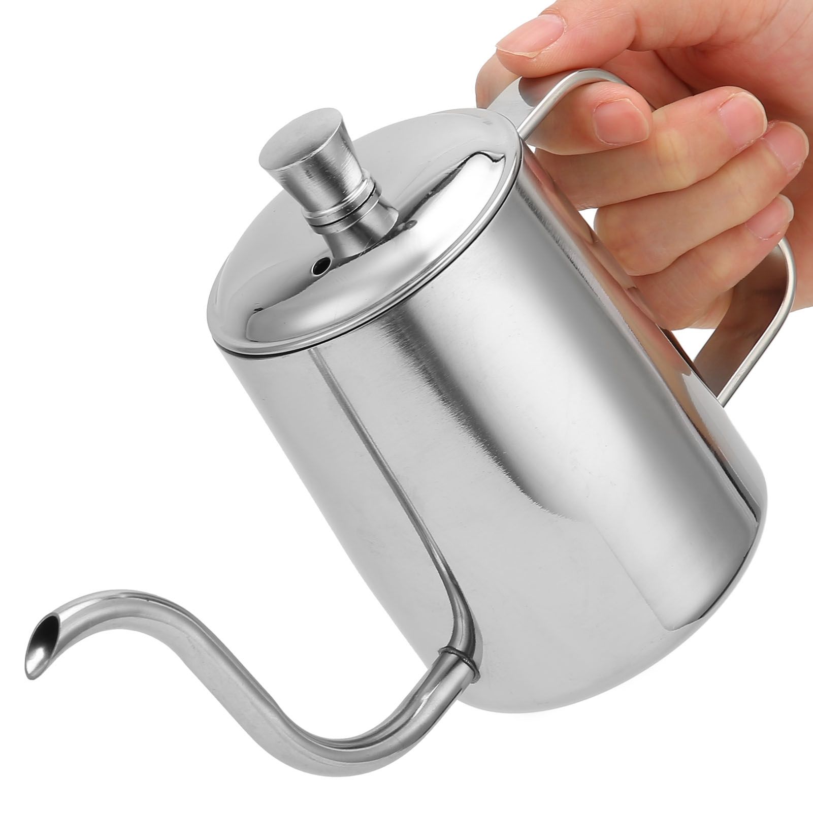 Coffee Pot Stainless Steel Long Fine Spout Manual Coffee Kettle with Cover for view 6