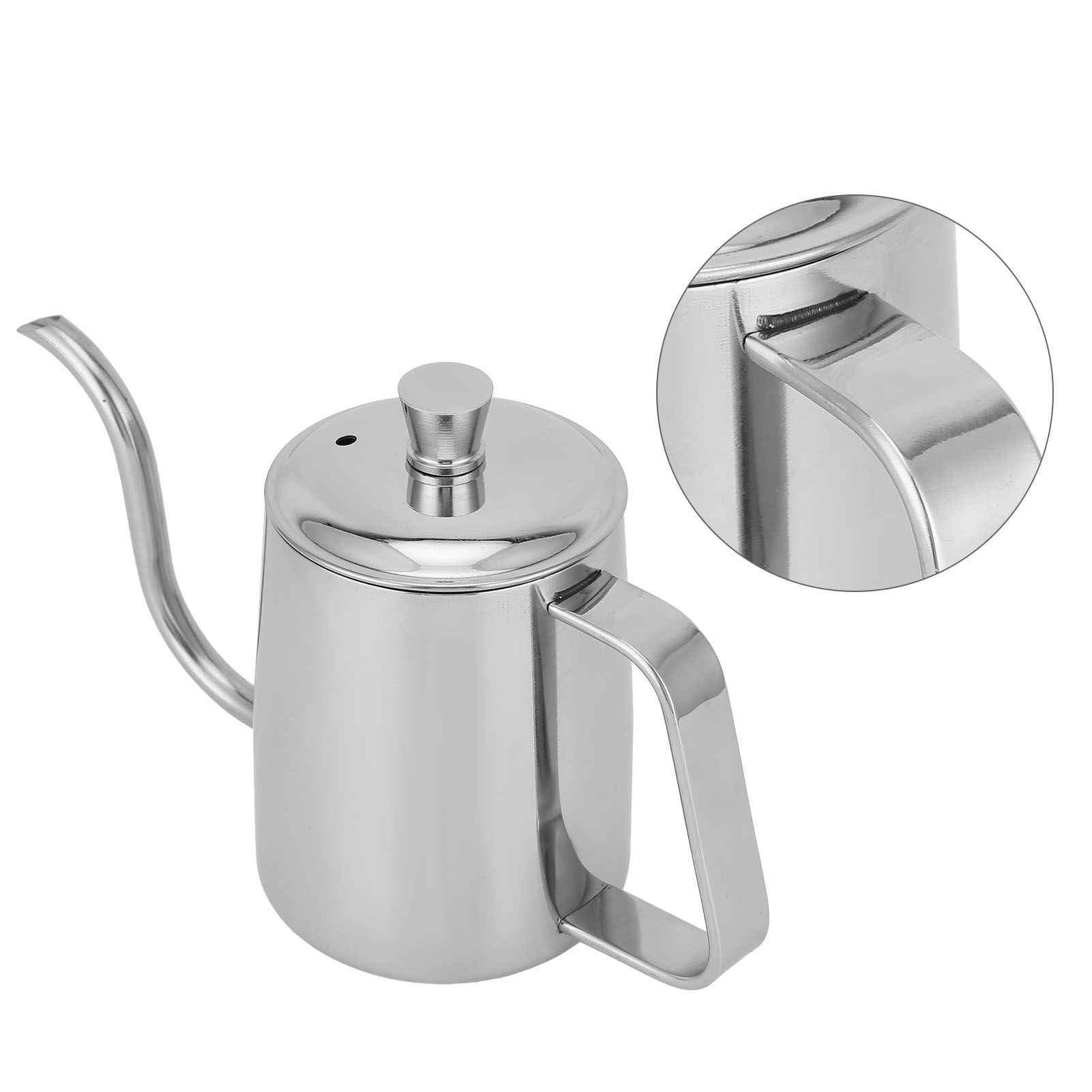Coffee Pot Stainless Steel Long Fine Spout Manual Coffee Kettle with Cover for view 10