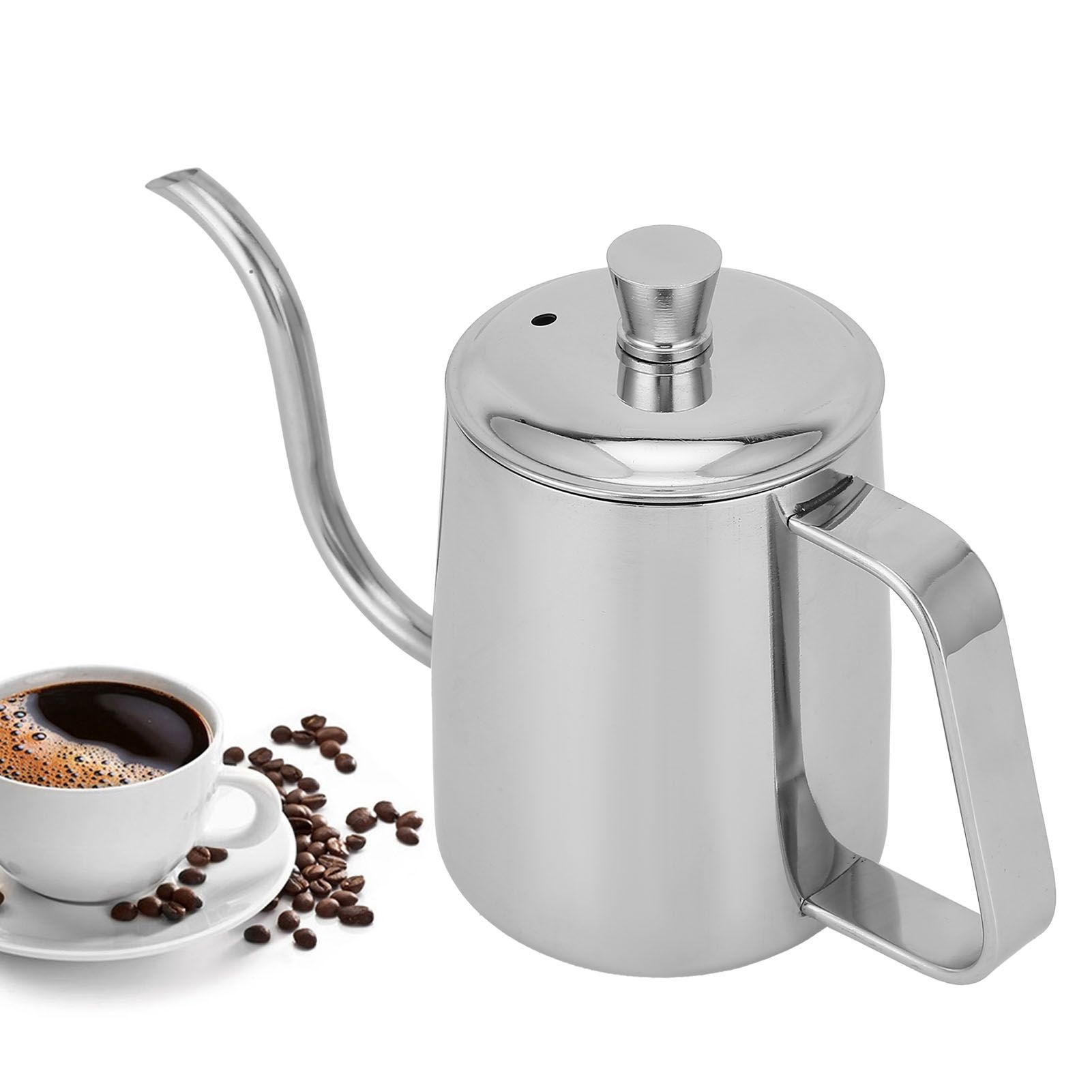Coffee Pot Stainless Steel Long Fine Spout Manual Coffee Kettle with Cover for view 11