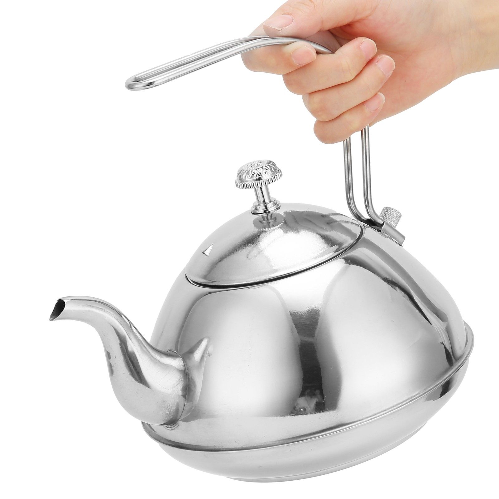 Stainless Steel Teapot with Tea Infuser Thickened NonMagnetic Kettle for Home view 10