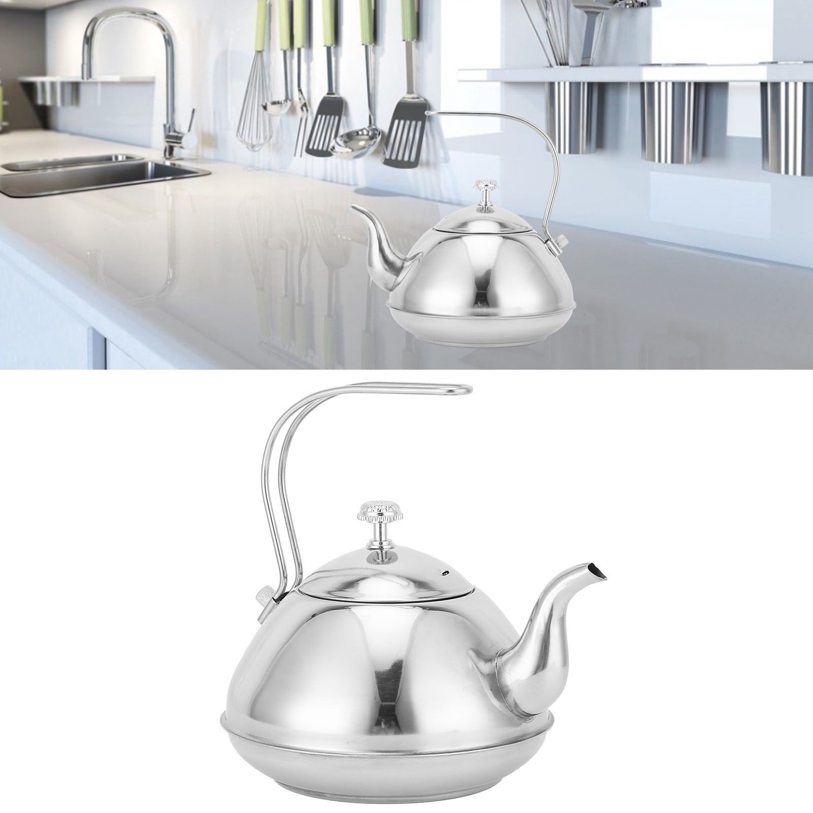 Stainless Steel Teapot with Tea Infuser Thickened NonMagnetic Kettle for Home view 11