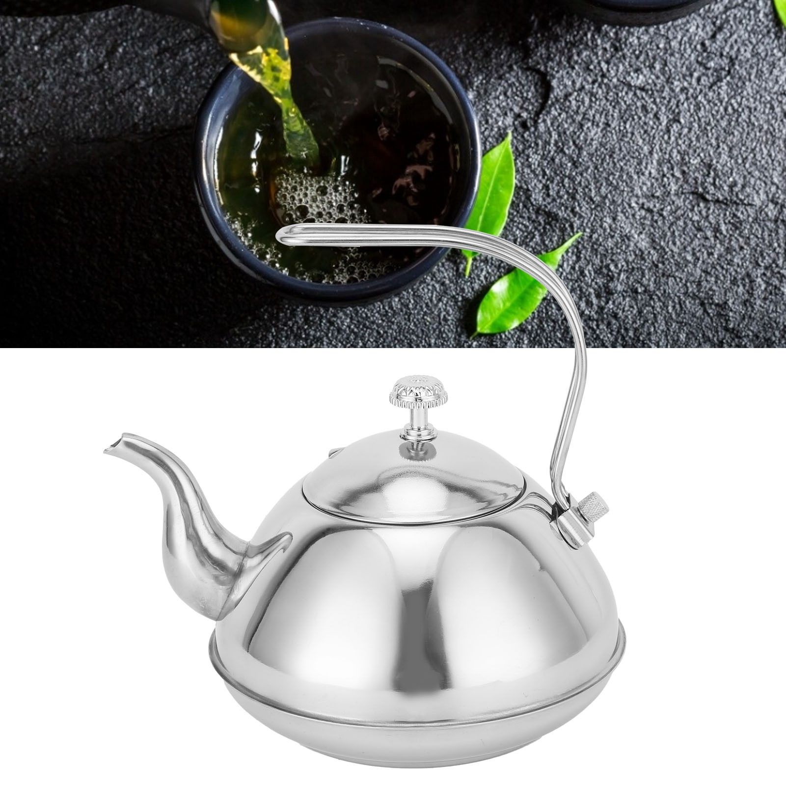 Stainless Steel Teapot with Tea Infuser Thickened NonMagnetic Kettle for Home view 12