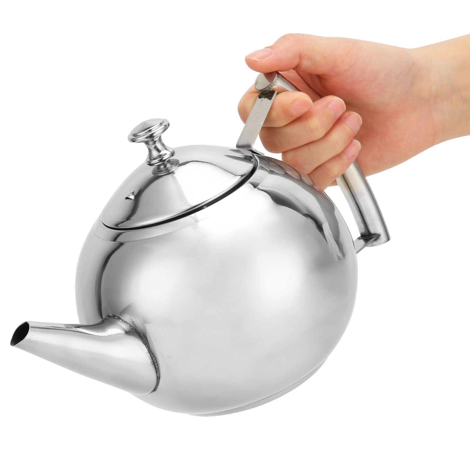 Stainless Steel Teapot Nontoxic Tea Pot Kettle with Filter for Brewing Loose view 10